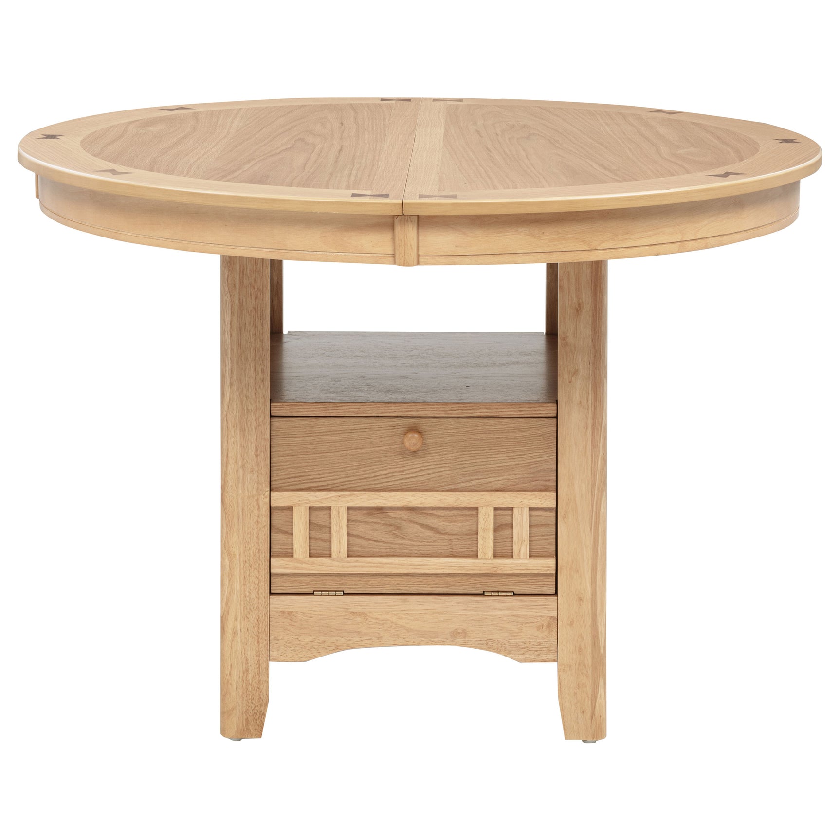 Lavon Light Oak Oval 60-inch Wood Extension Leaf Dining Table - Ornate Home