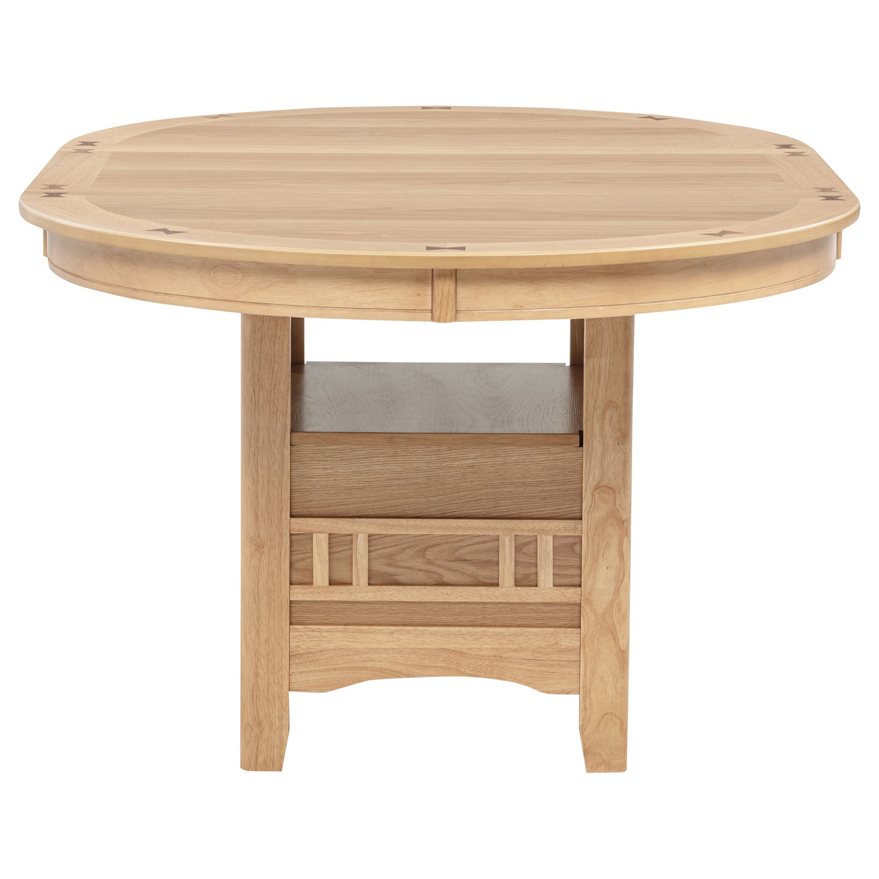 Lavon Light Oak Oval 60-inch Wood Extension Leaf Dining Table - Ornate Home