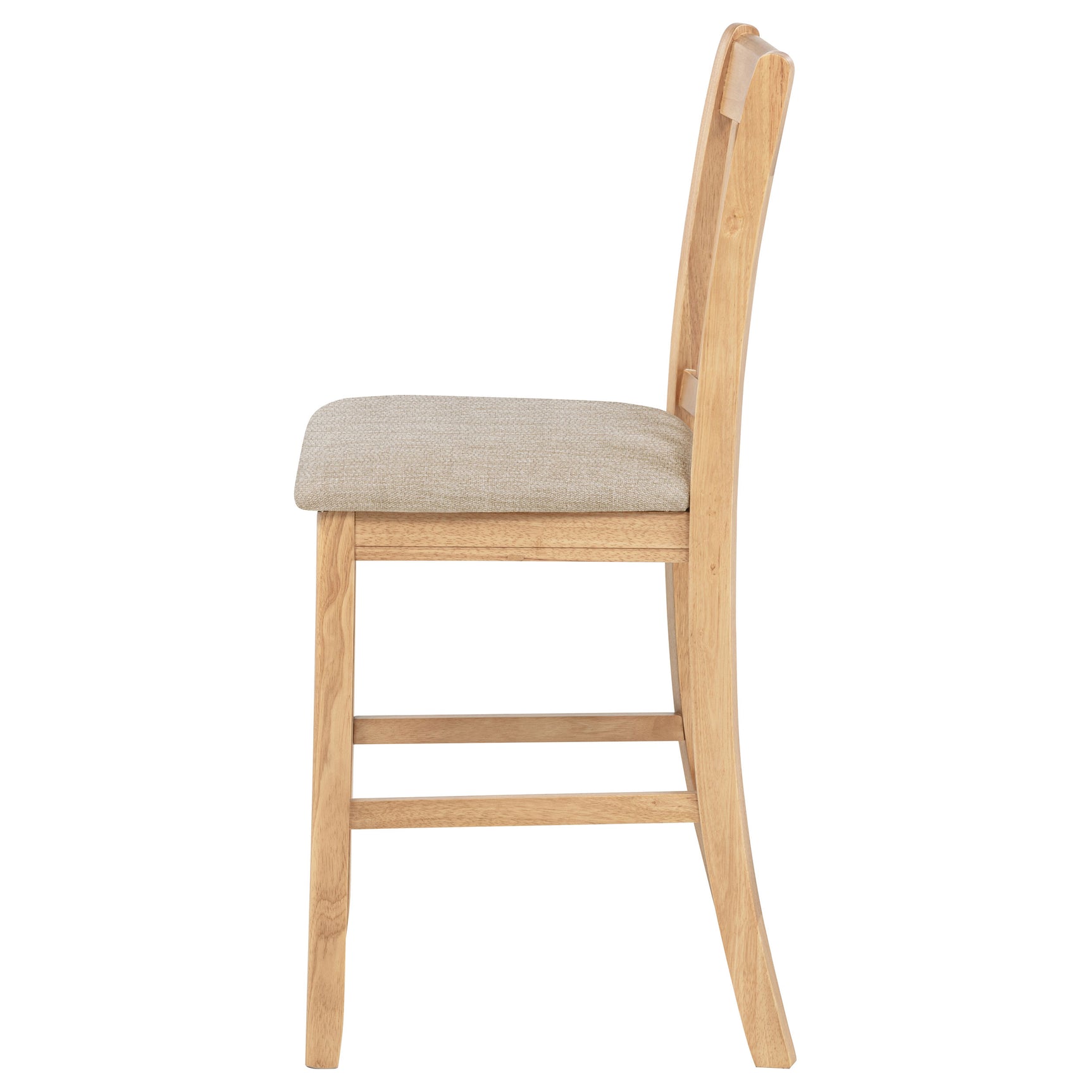 Lavon Linen/Light Oak Wood Counter Height Dining Chair (Set of 2) - Ornate Home