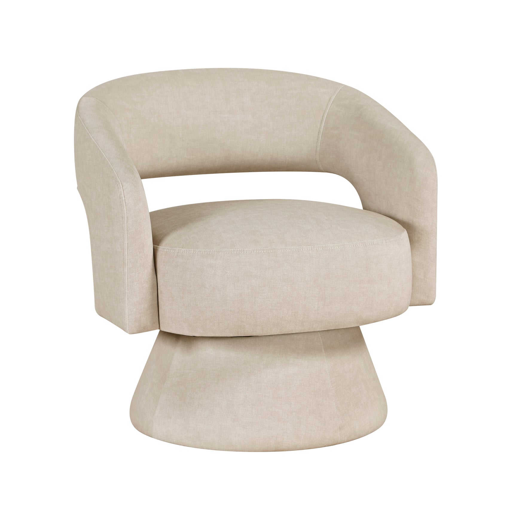 Lavon Taupe Swivel Chair - Ornate Home