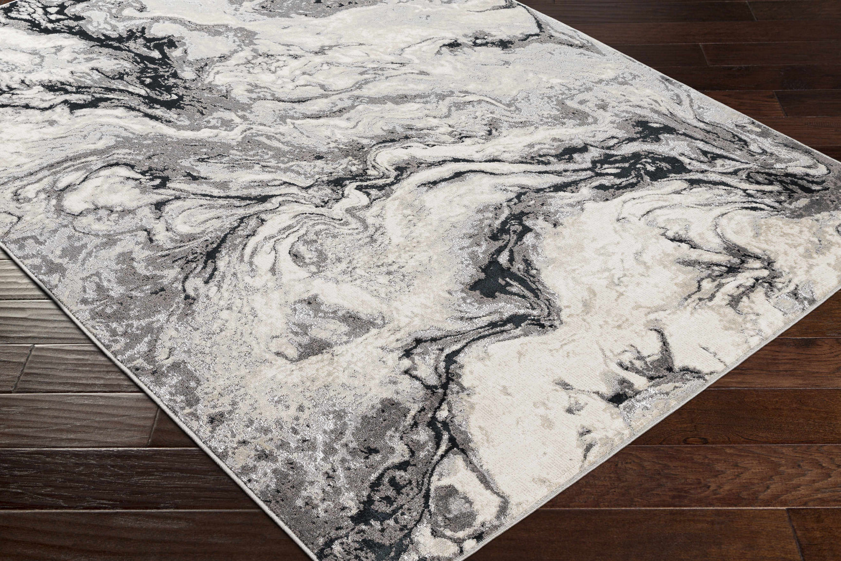 Lawigan Gray Marble Rug - Clearance - Ornate Home