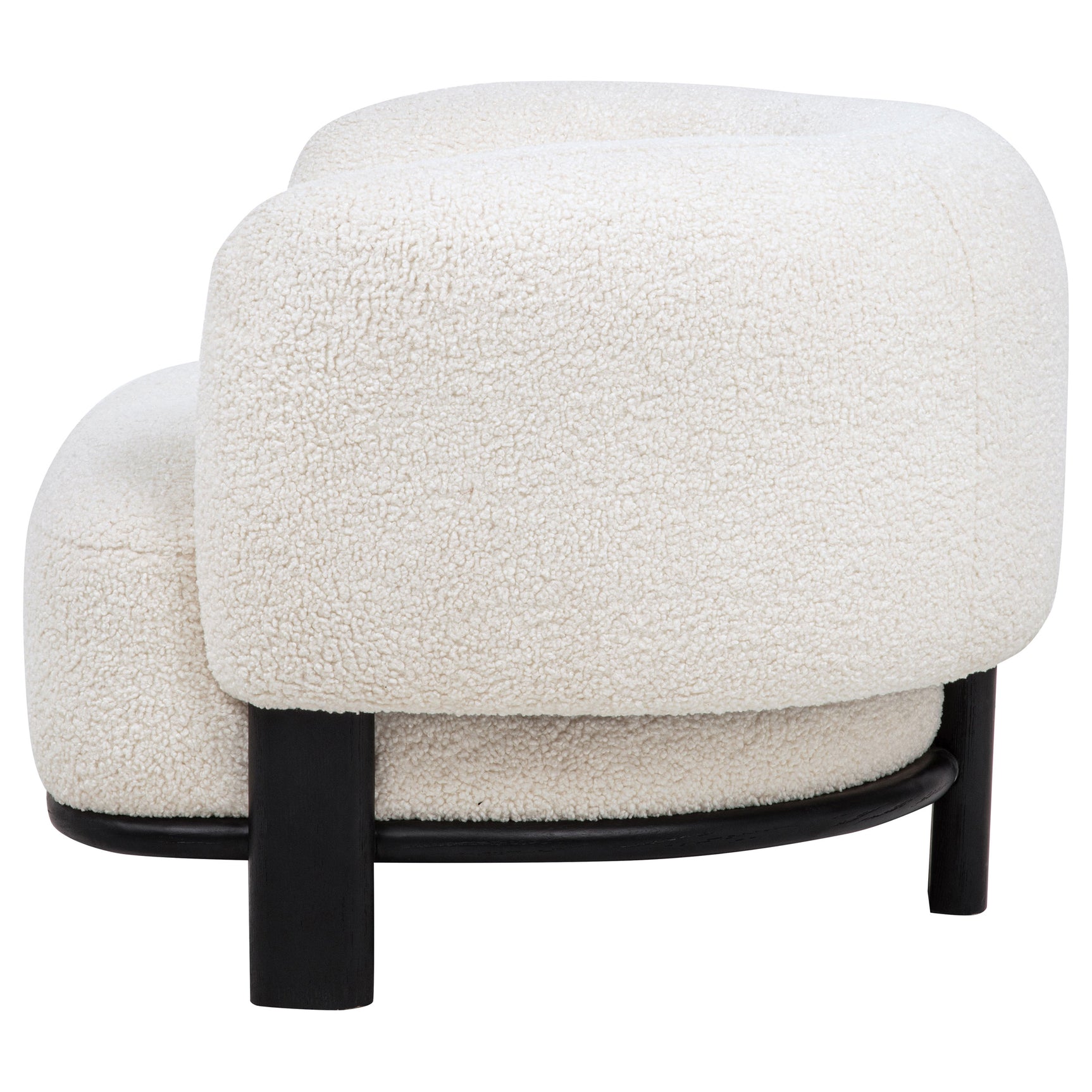 Lawler Ivory/Black Upholstered Barrel Back Accent Chair - Ornate Home