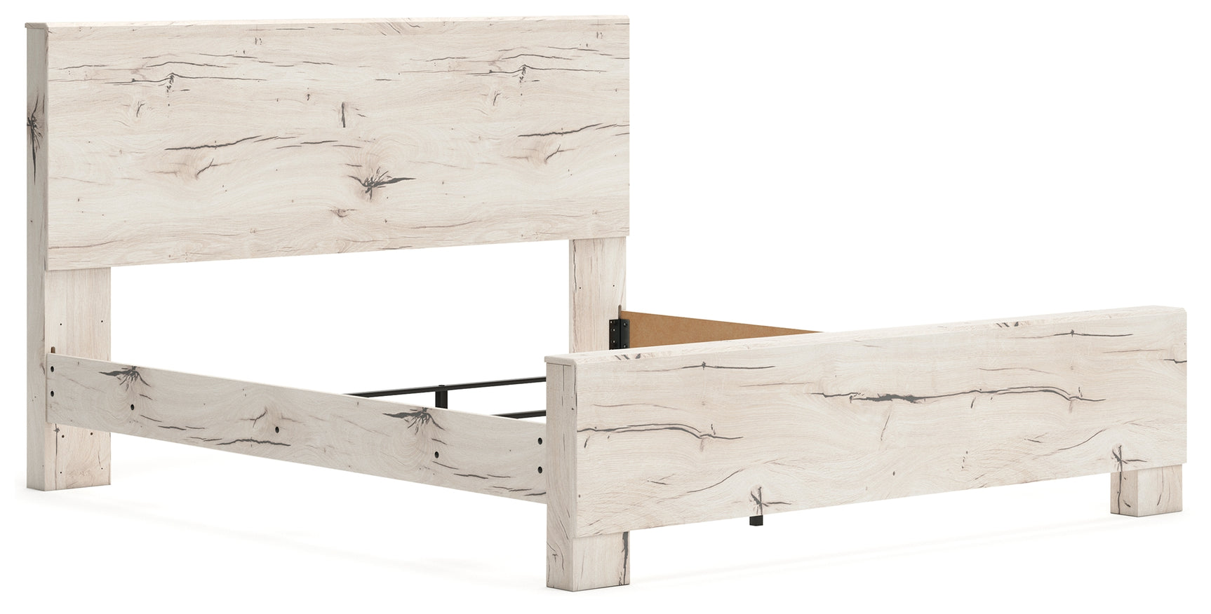 Lawroy Light Natural King Panel Bed & Dresser & Mirror - Ornate Home