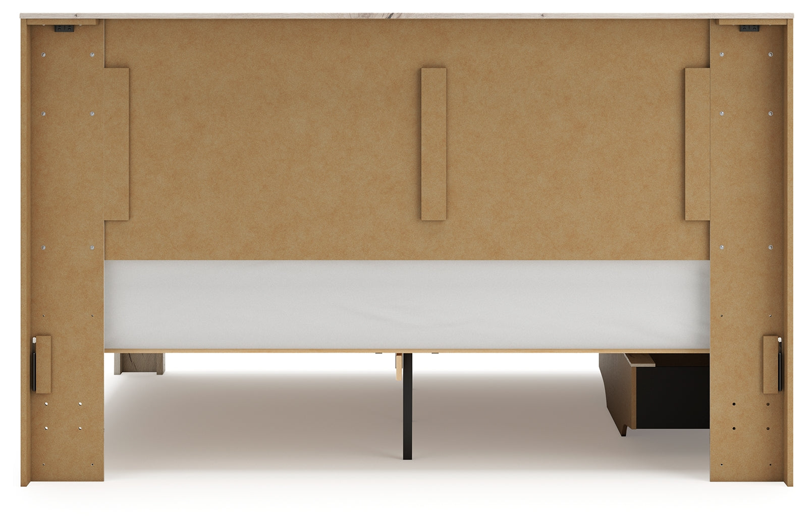 Lawroy Light Natural King Panel Bed with Storage (Online Special Price) - Ornate Home