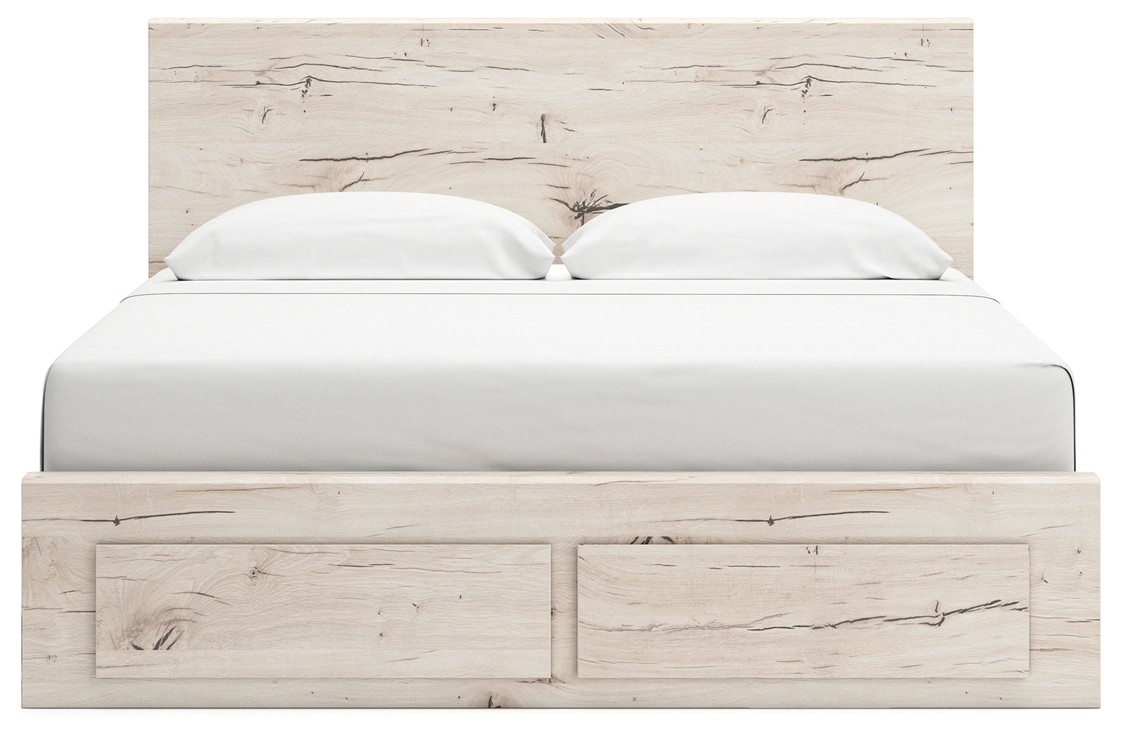 Lawroy Light Natural King Panel Storage Bed - Ornate Home
