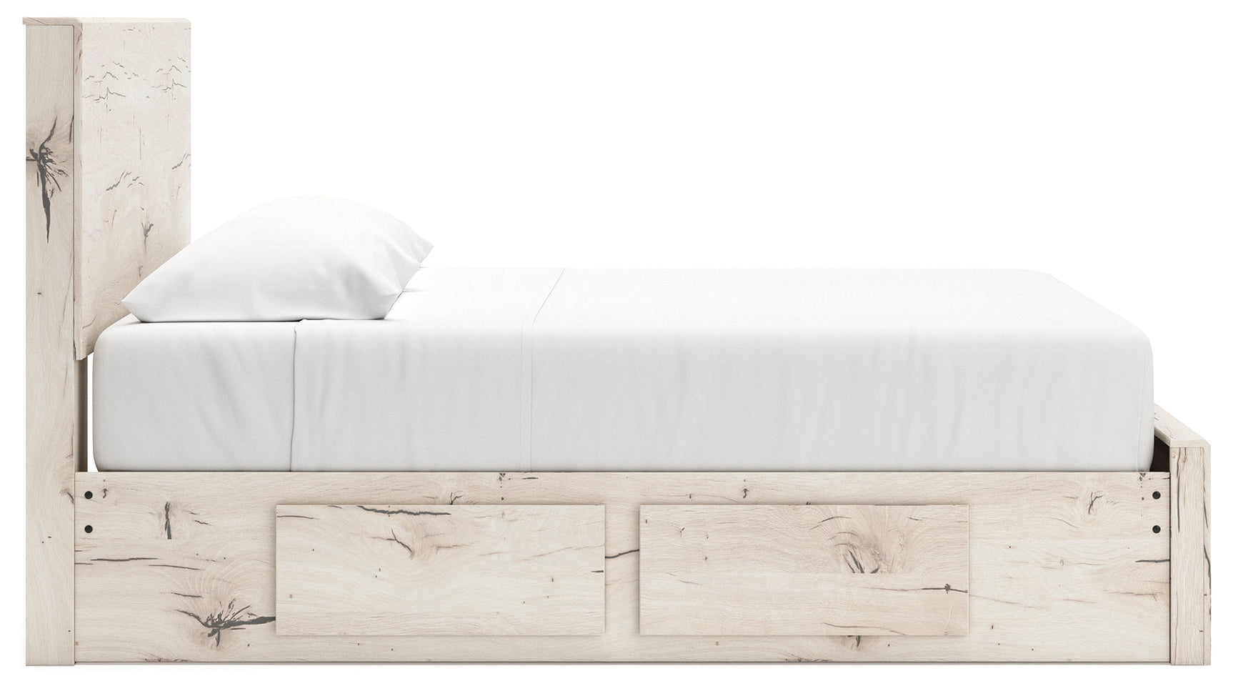 Lawroy Light Natural King Panel Storage Bed - Ornate Home