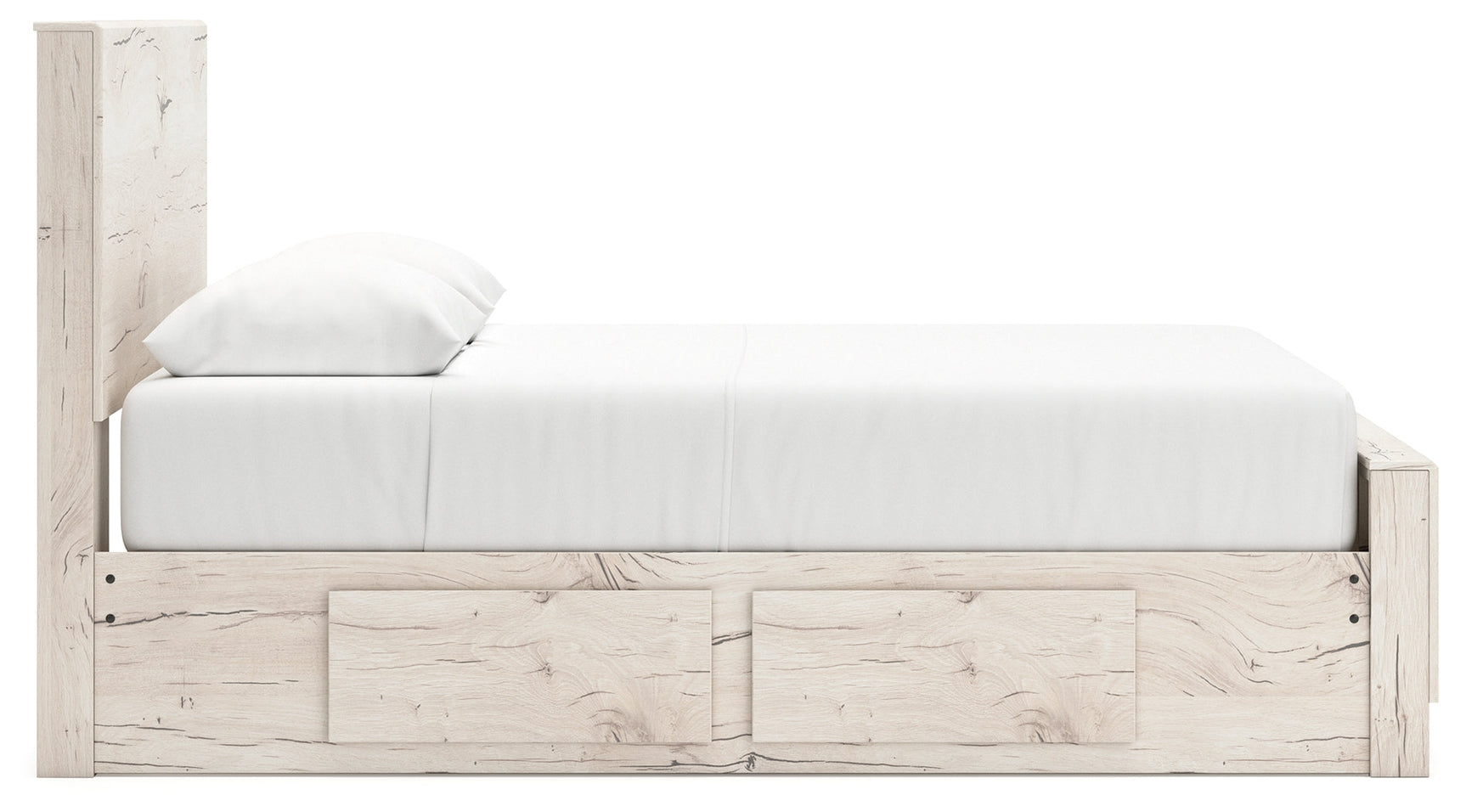 Lawroy Light Natural Queen Panel Bed w/4 Storage & Dresser & Mirror (Online Special Price) - Ornate Home