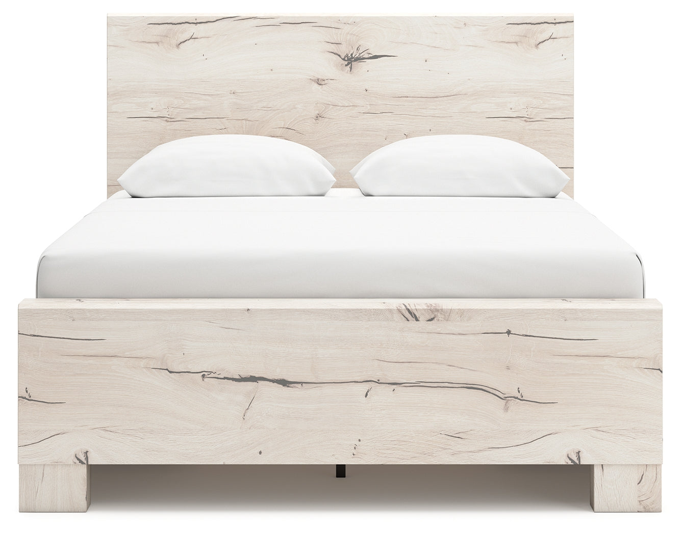 Lawroy Light Natural Queen Panel Bed w/4 Storage & Dresser & Mirror - Ornate Home