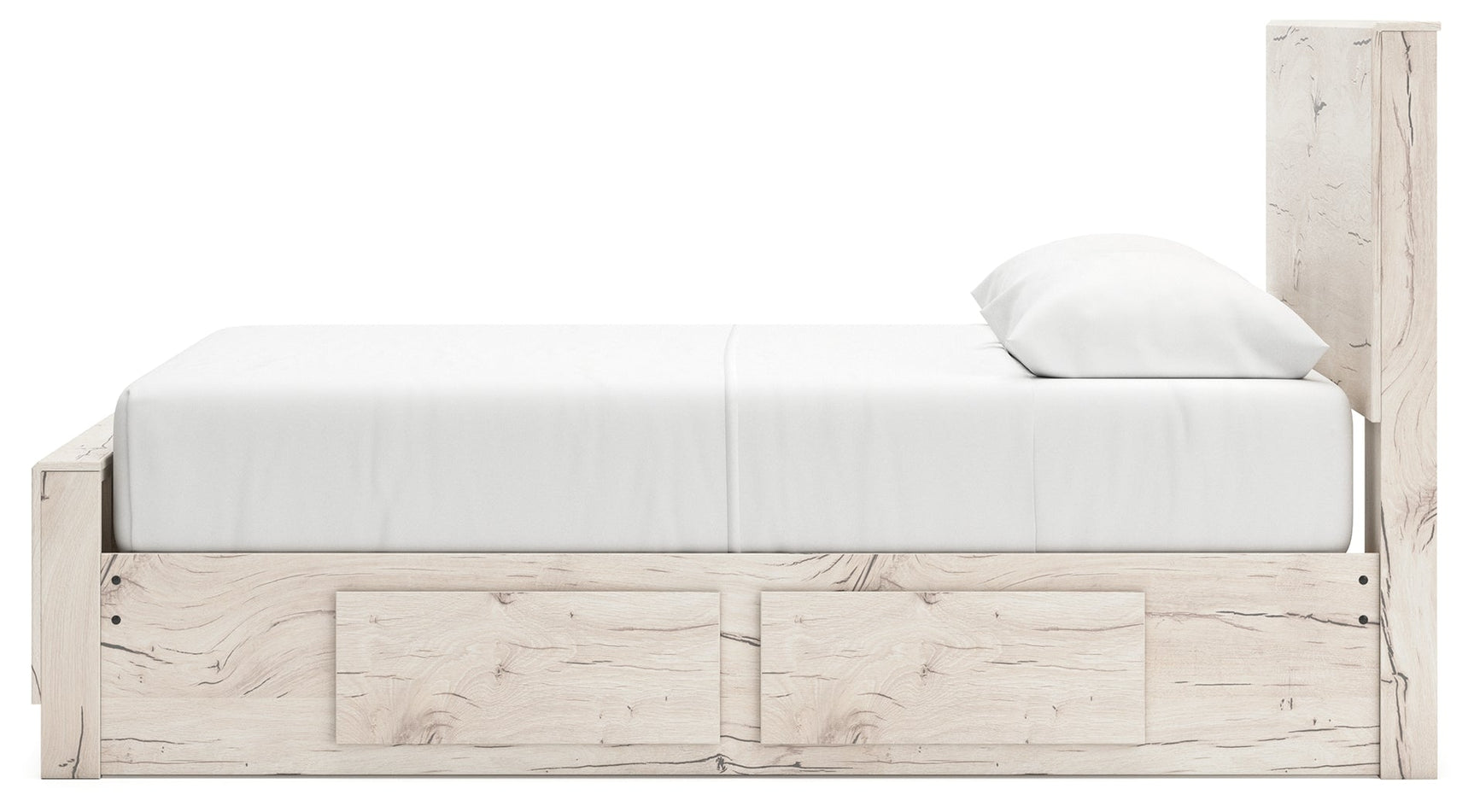 Lawroy Light Natural Queen Panel Bed with 4 Storage (Online Special Price) - Ornate Home