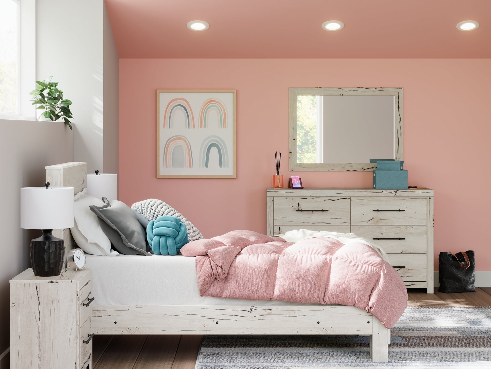 Lawroy Light Natural Twin Panel Youth Bed - Ornate Home