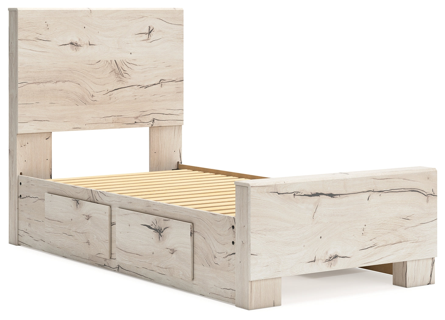 Lawroy Light Natural Twin Panel Youth Bed with Storage (Online Special Price) - Ornate Home