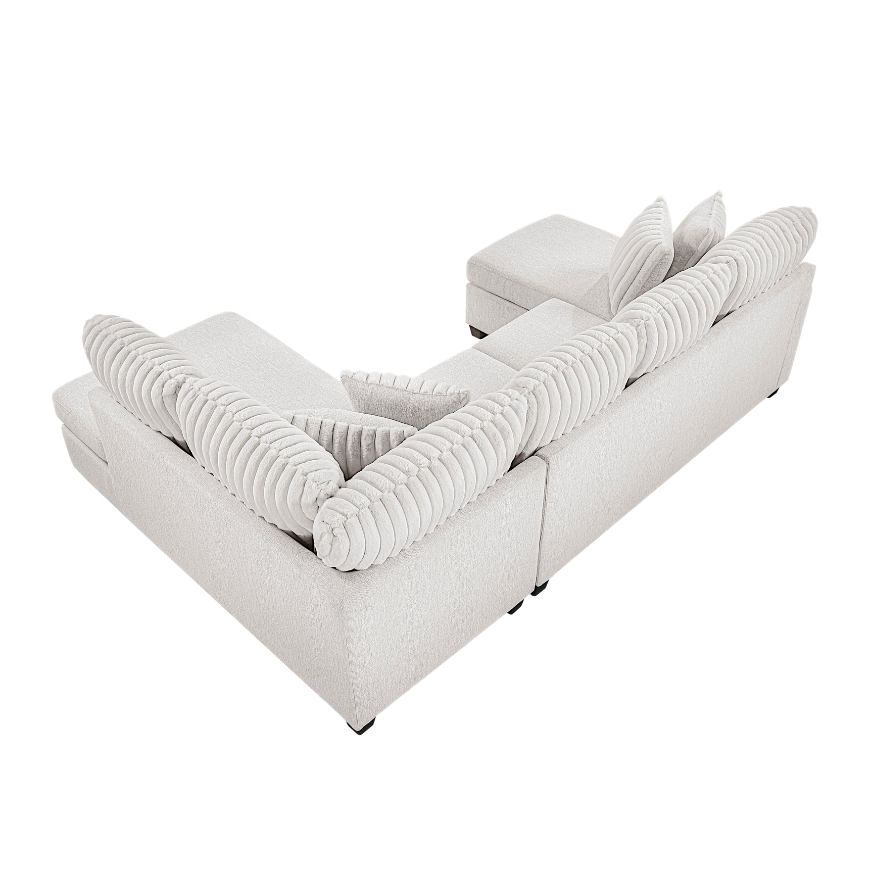 Lawson Taupe 2-Piece Sectional w/ Chaise - Ornate Home