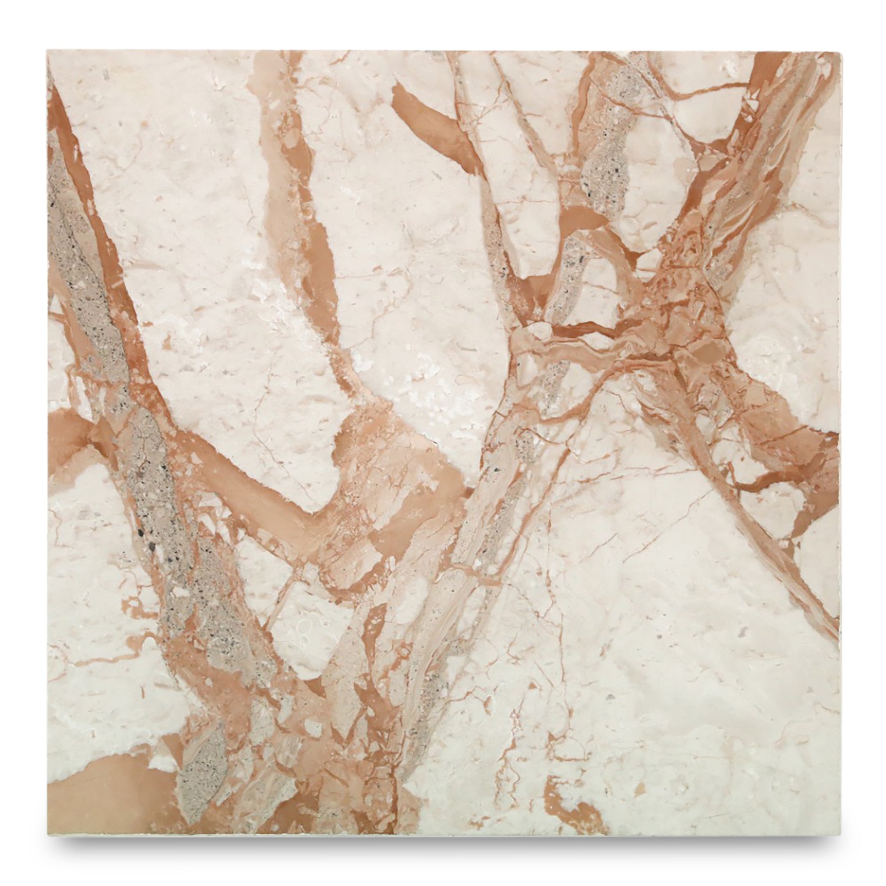 Layla Breccia Beige Marble Side Table - Ornate Home