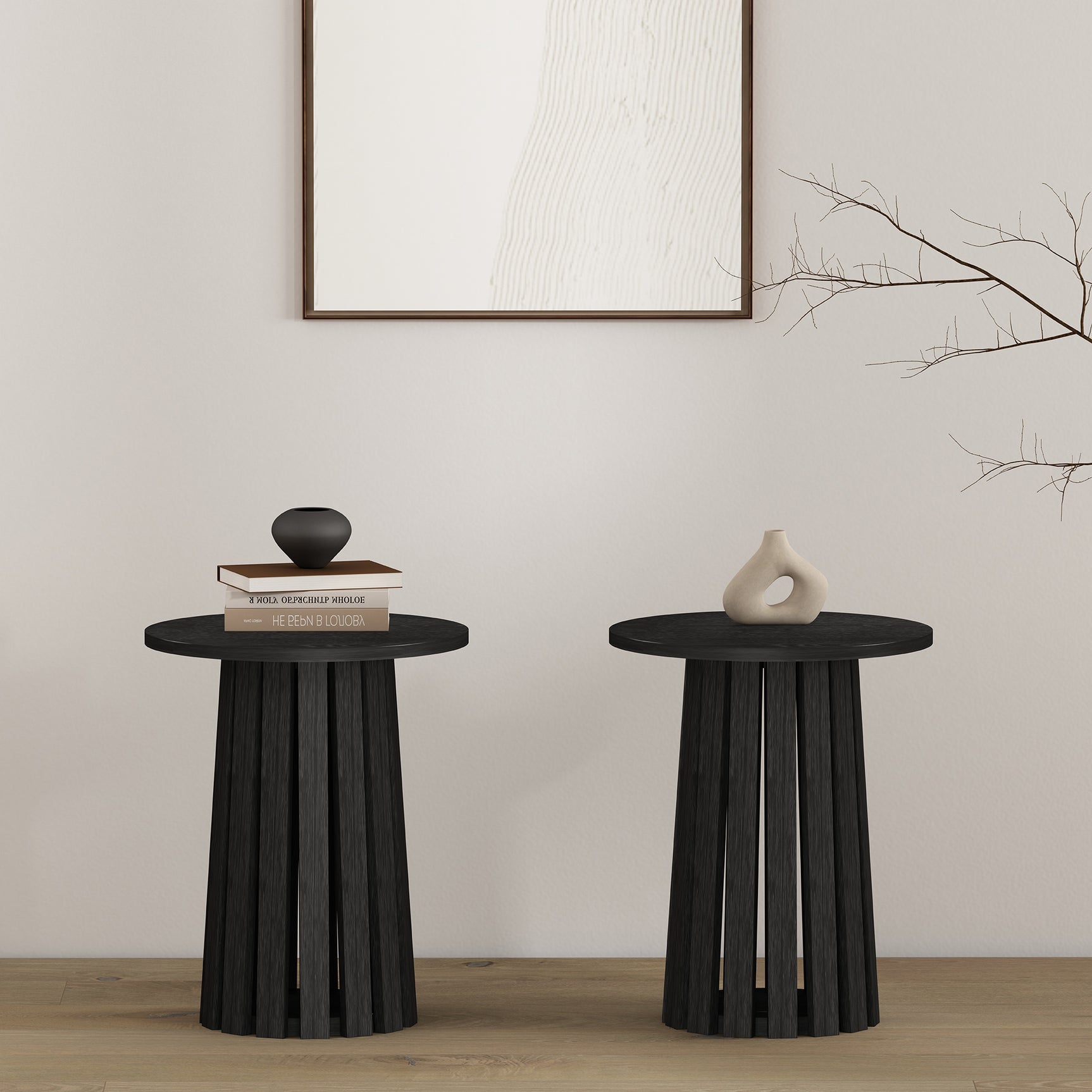 Layla End Table in Black (set of 2) - Ornate Home
