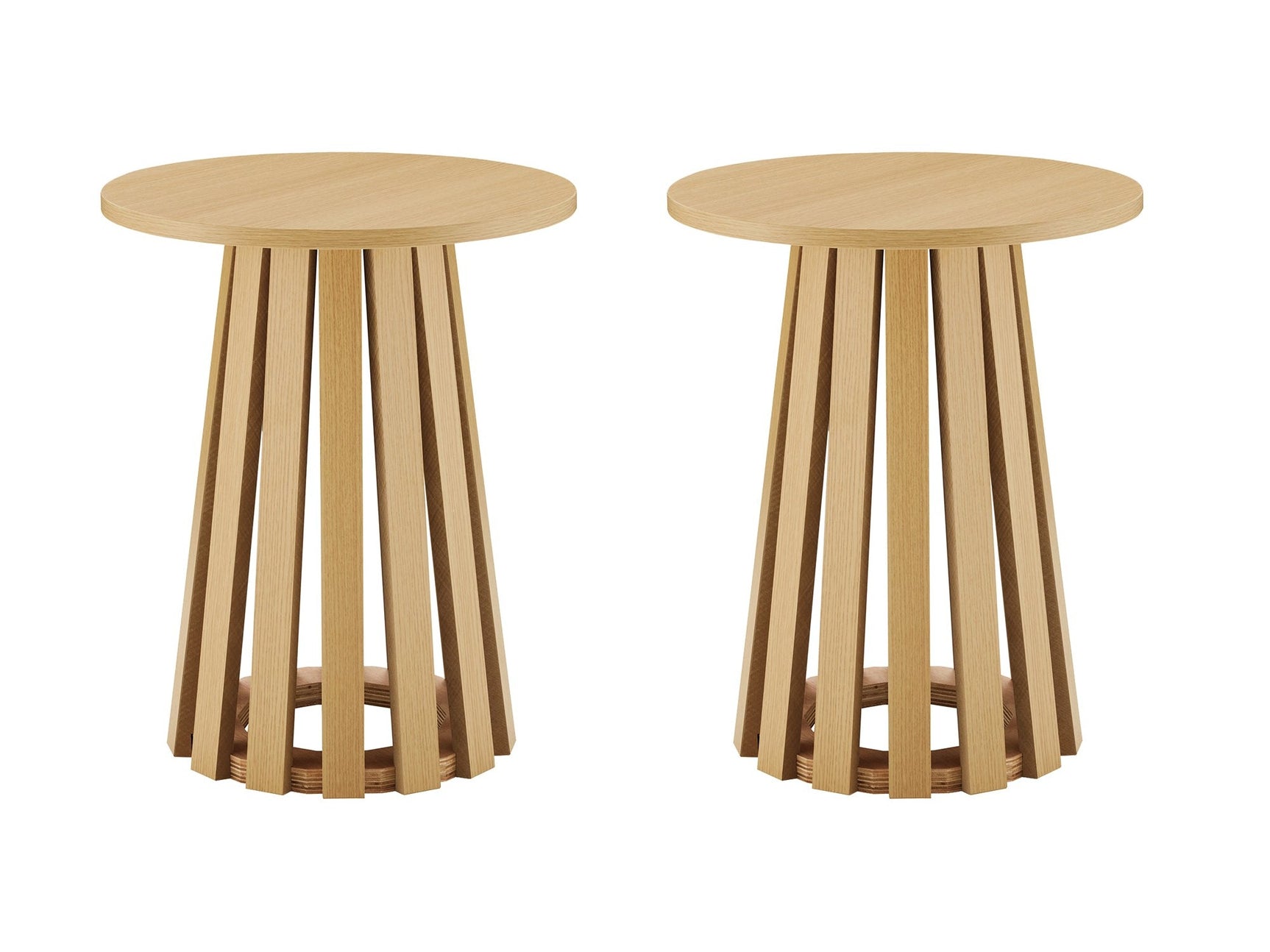 Layla End Table in Natural Oak (set of 2) - Ornate Home