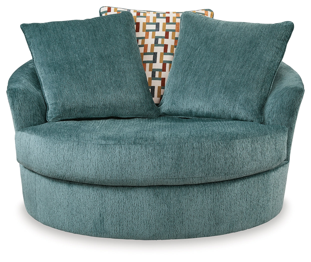Laylabrook Teal Oversized Swivel Accent Chair (Online Special Price) - Ornate Home