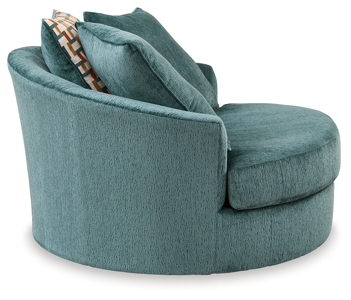 Laylabrook Teal Oversized Swivel Accent Chair (Online Special Price) - Ornate Home