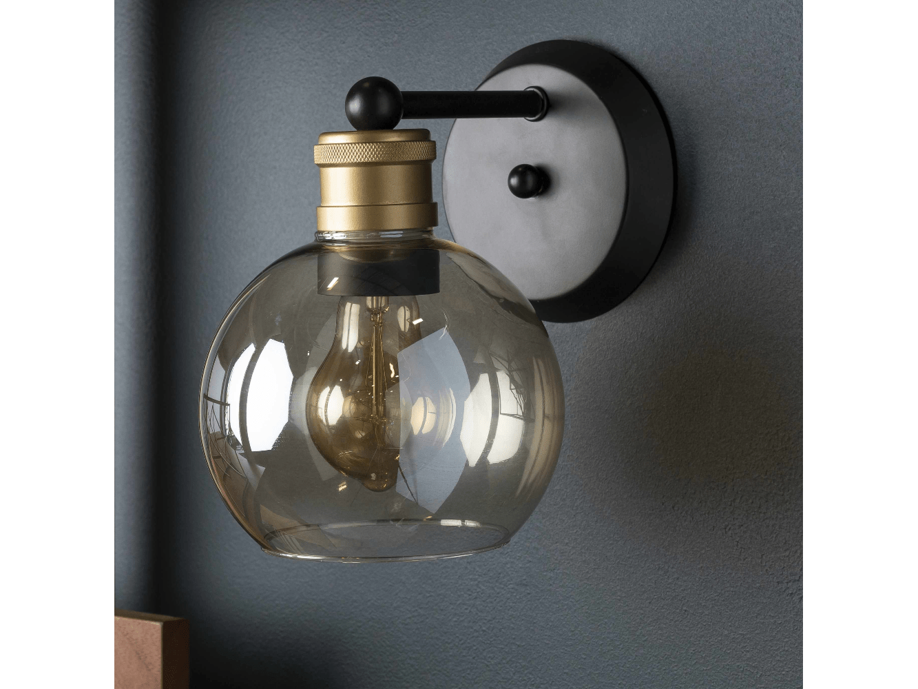 Leabrook Black Metal Wall Sconce - Ornate Home