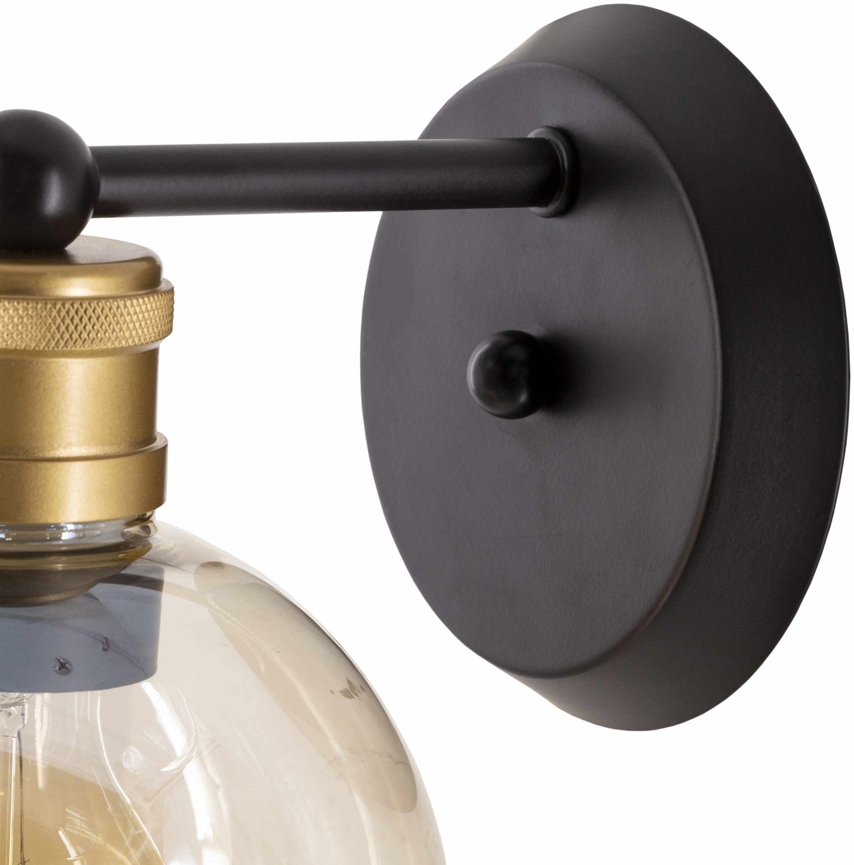 Leabrook Black Metal Wall Sconce - Ornate Home