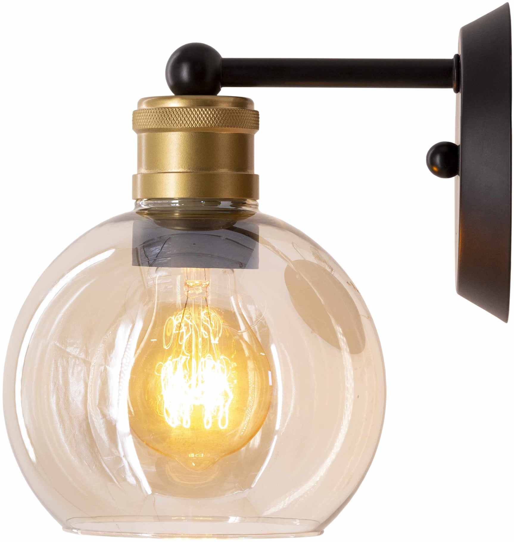 Leabrook Black Metal Wall Sconce - Ornate Home