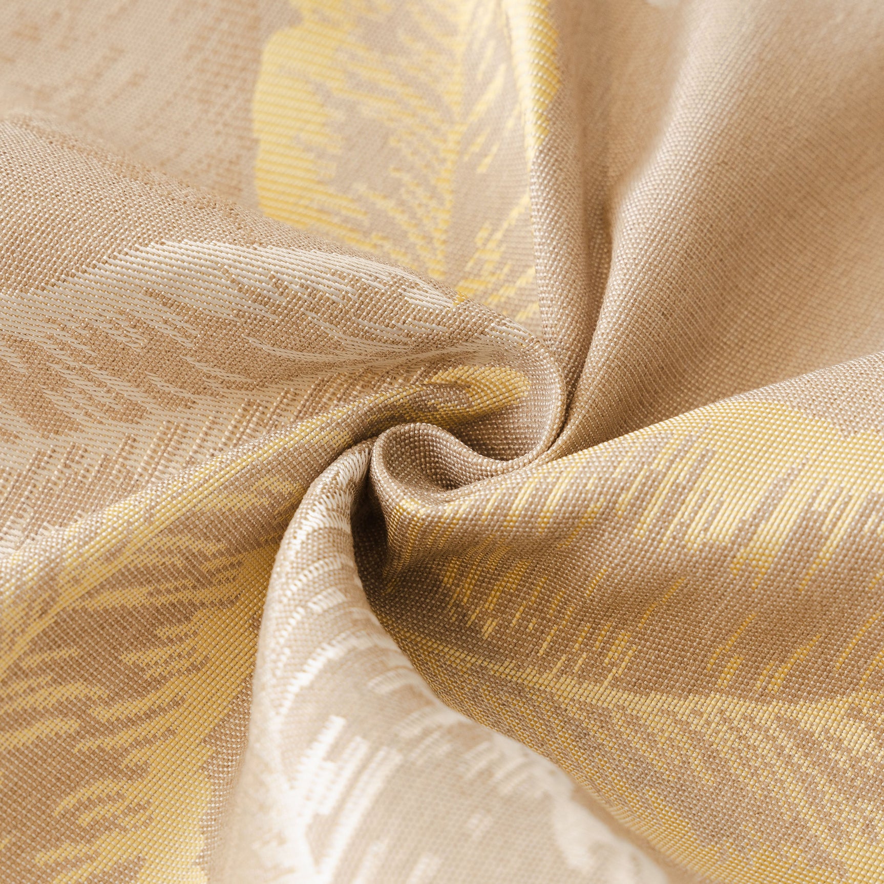 Leaf Jacquard Sofa Cover with Ruffle Skirt – Non-Slip Couch Protector with Sheer Hem - Ornate Home