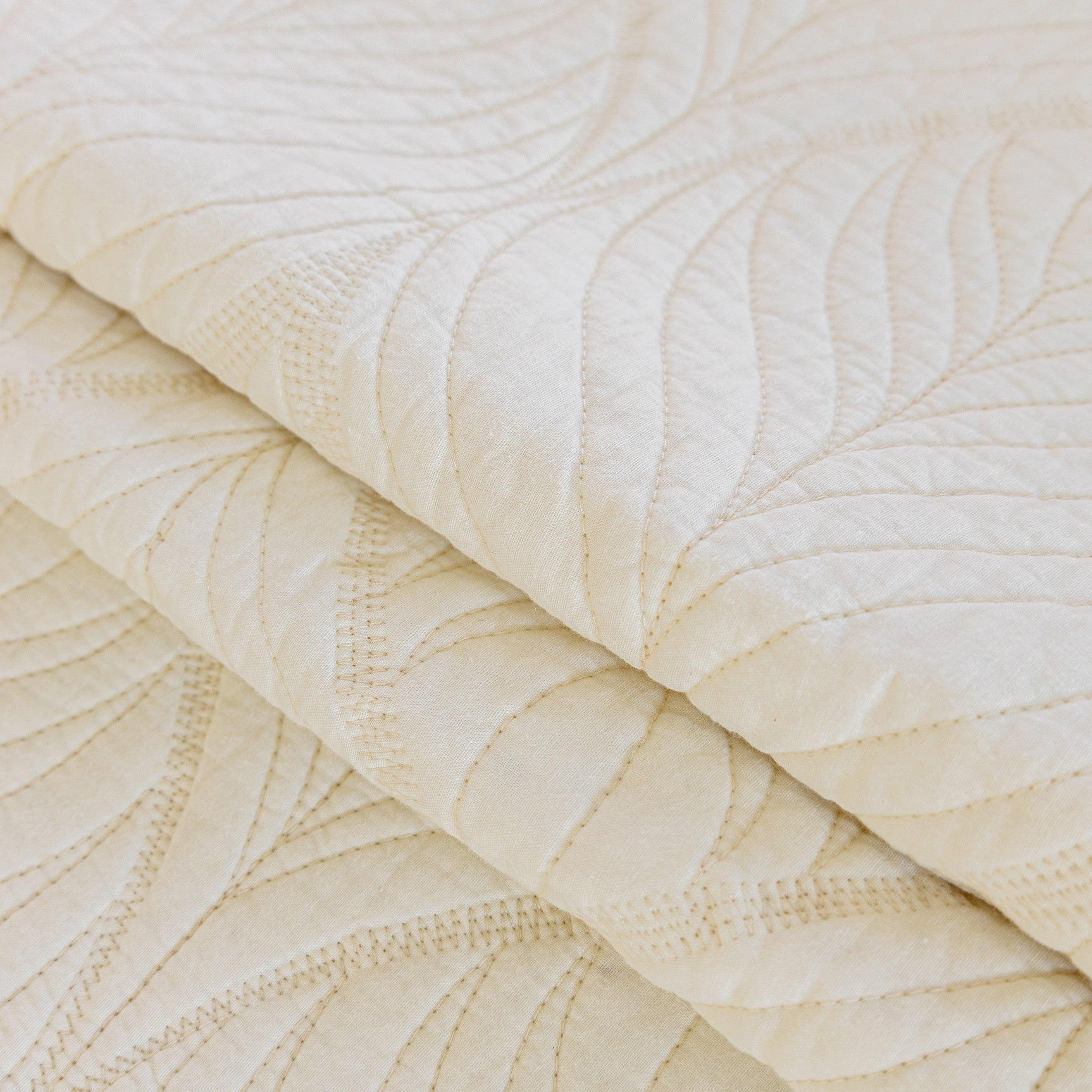 Leaf Vein Textured Cotton Quilted Sofa Slipcover, Non-Slip Modular Couch Covers - Ornate Home