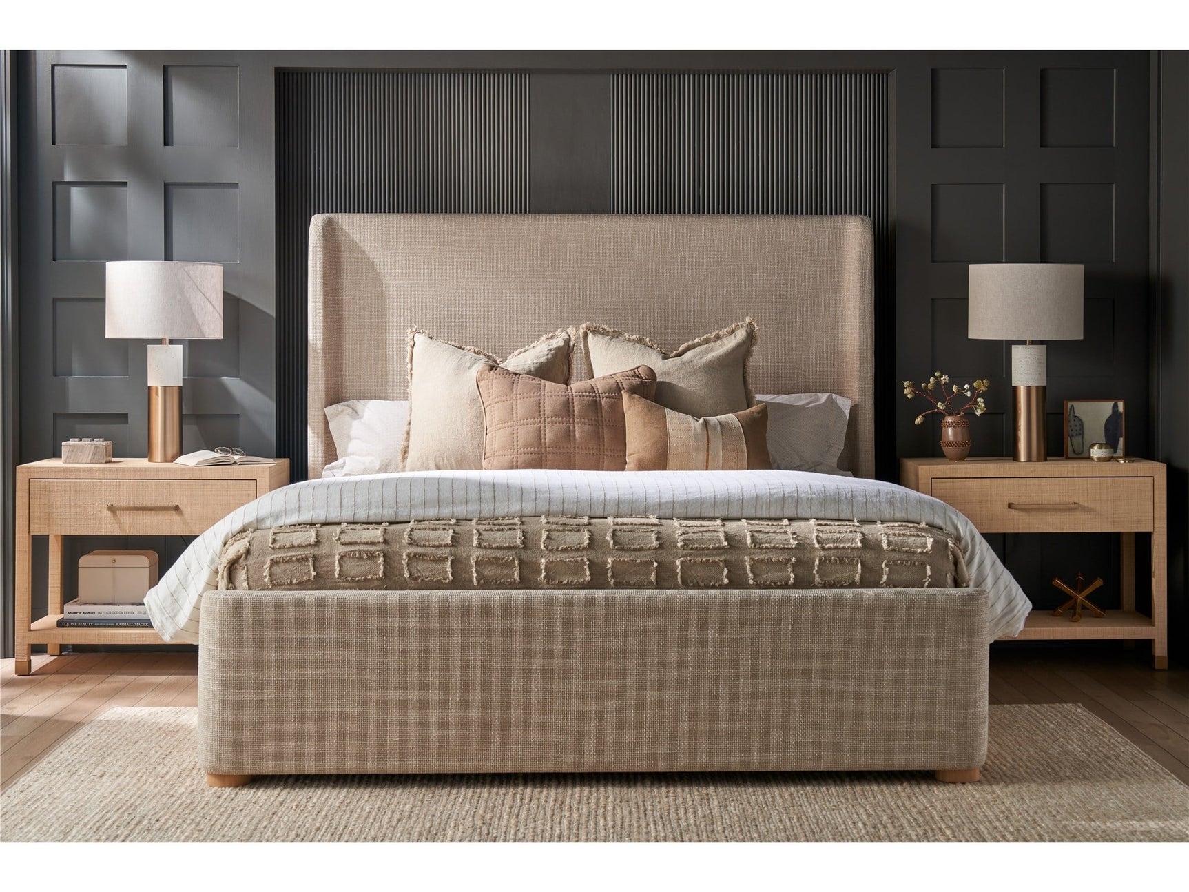 Leah Beige Nightstand - Ornate Home