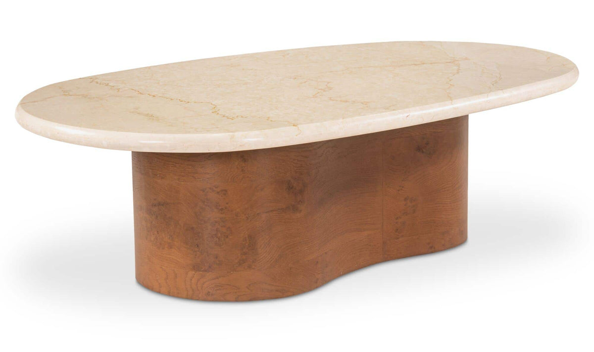 Leah Botticino Marble Coffee Table - Ornate Home