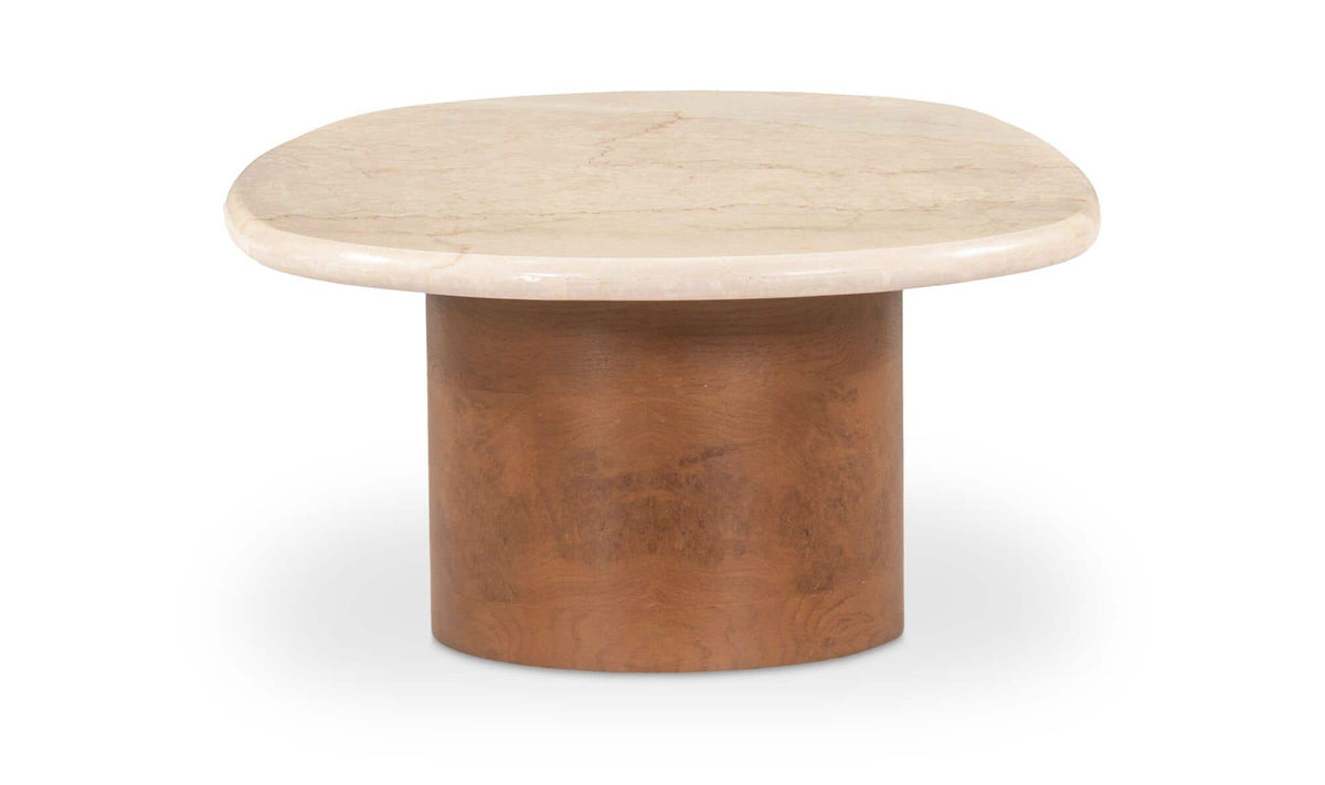 Leah Botticino Marble Coffee Table - Ornate Home