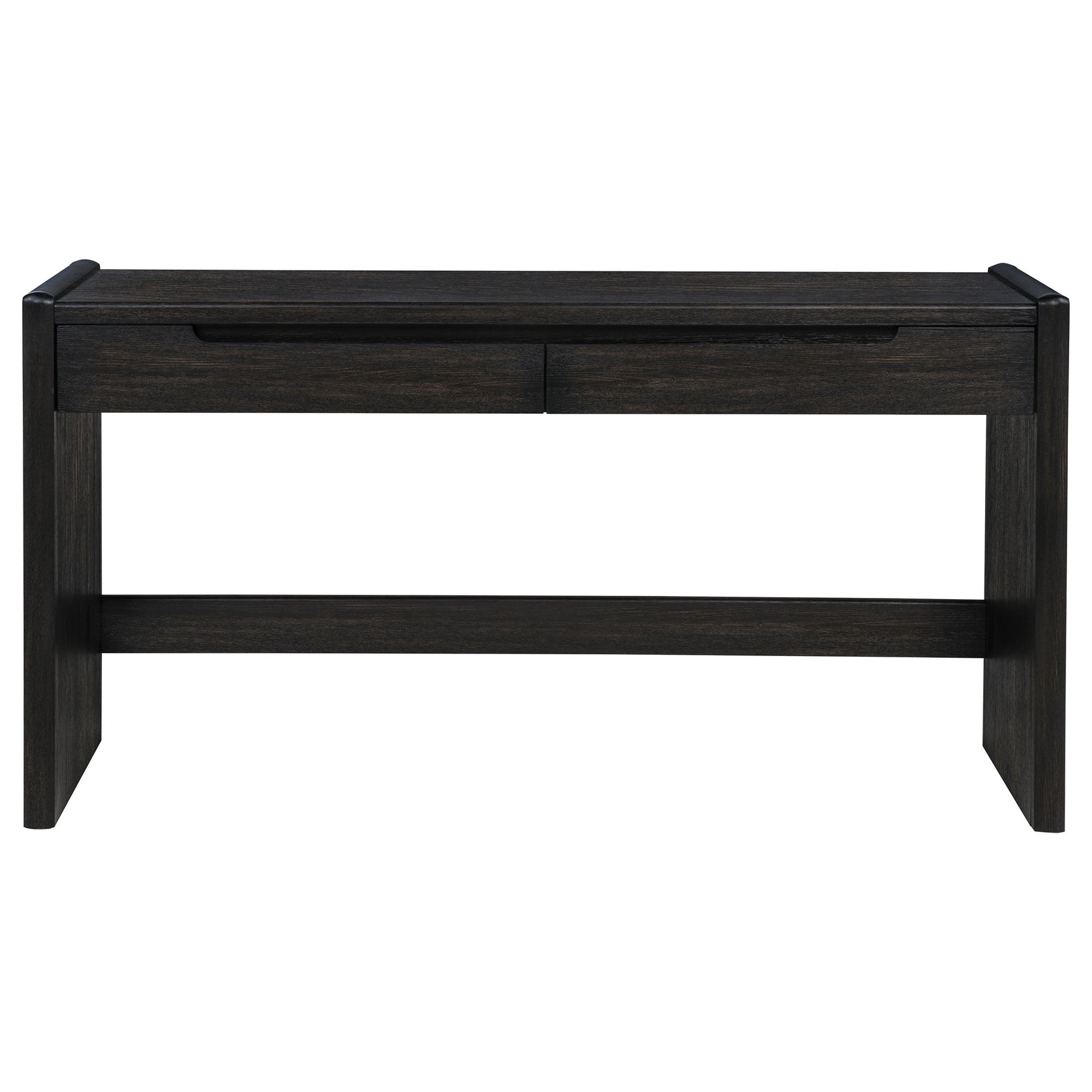 Leandro Burnished Black 2-drawer Home Office Writing Desk - Ornate Home