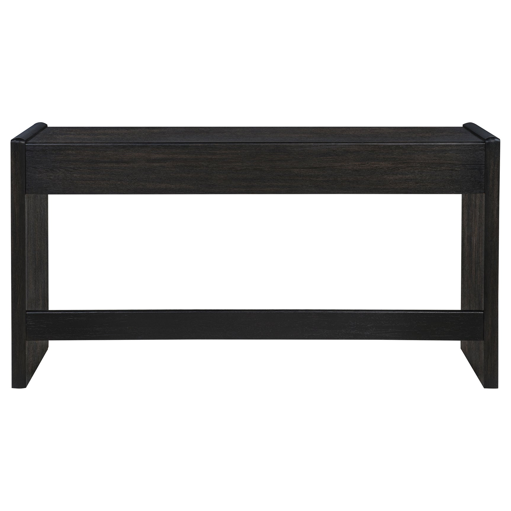 Leandro Burnished Black 2-drawer Home Office Writing Desk - Ornate Home