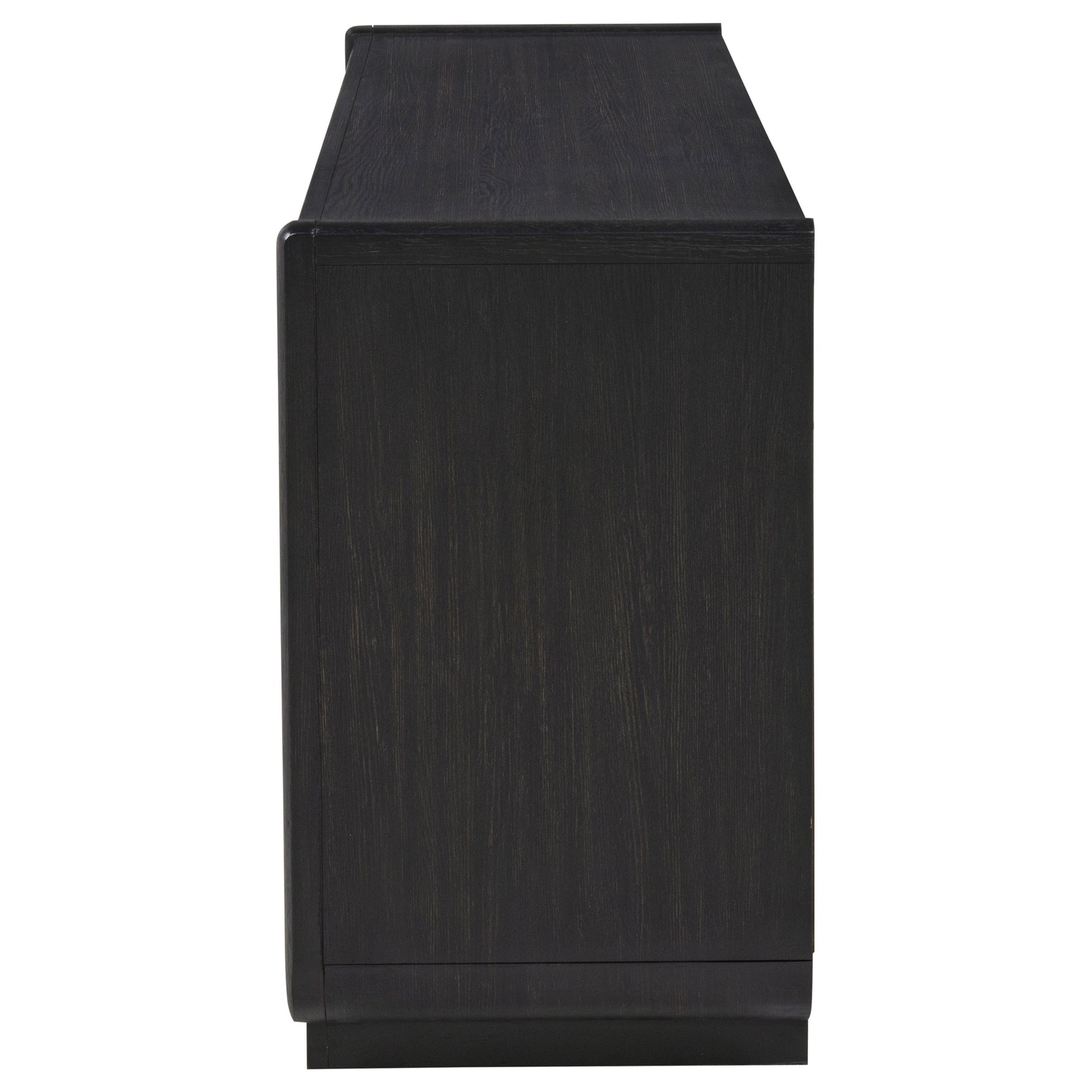 Leandro Burnished Black 72-inch 4-door TV Stand Media Console - Ornate Home