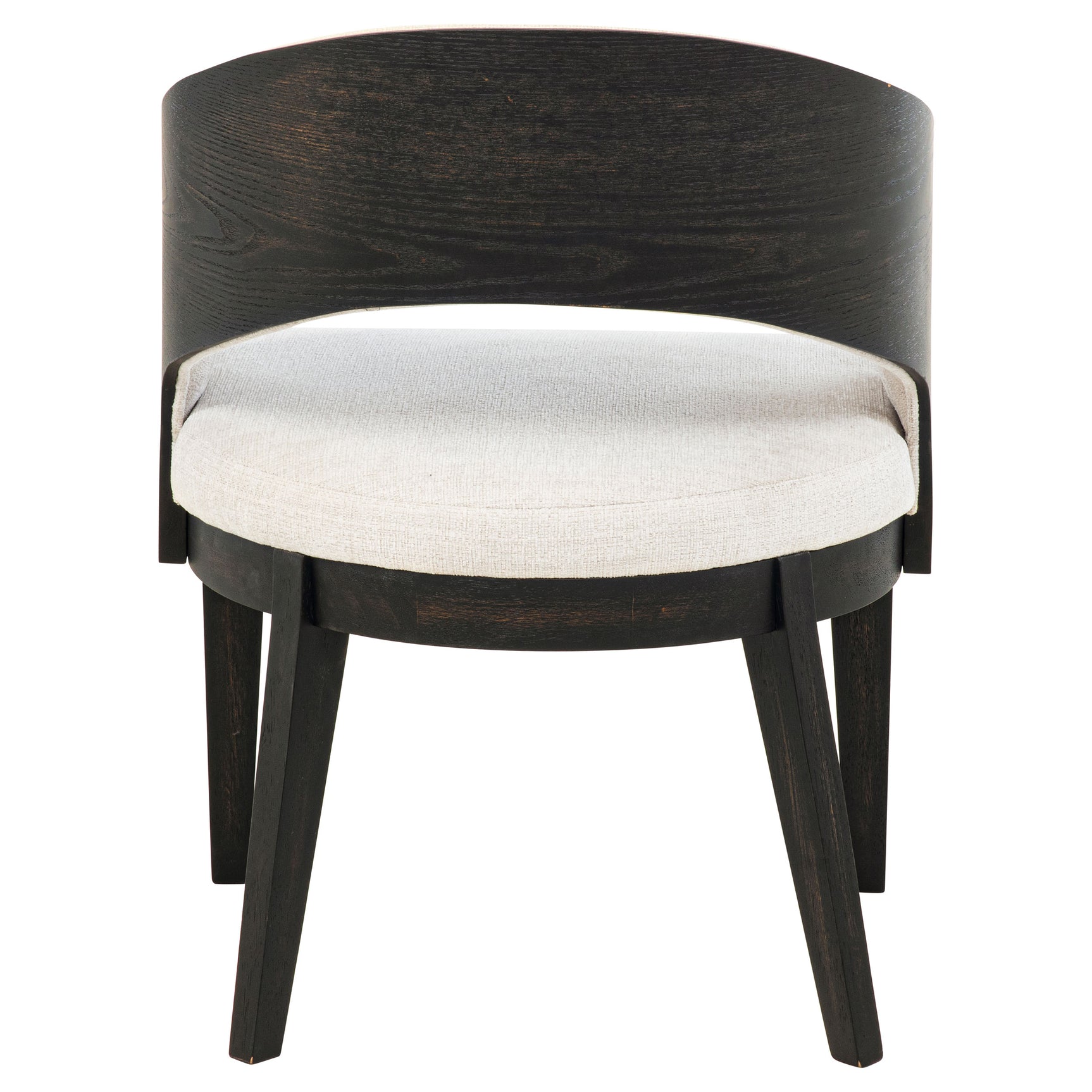 Leandro Burnished Black/Cream Upholstered Dining Arm Chair (Set of 2) - Ornate Home