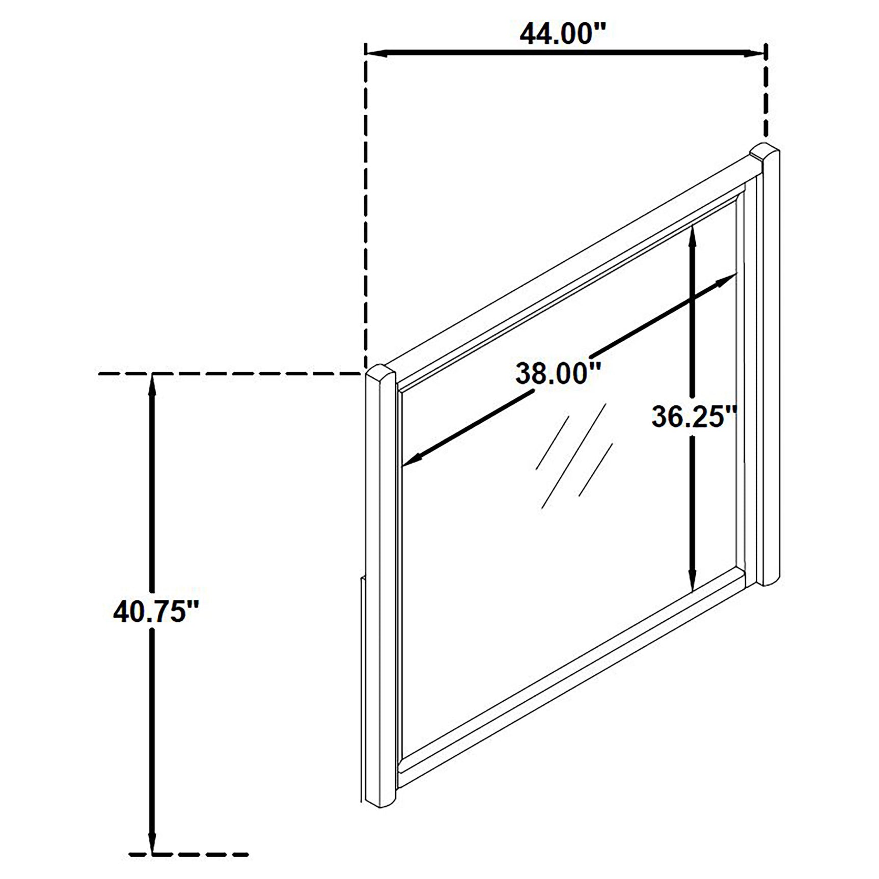 Leandro Burnished Black Dresser Mirror - Ornate Home