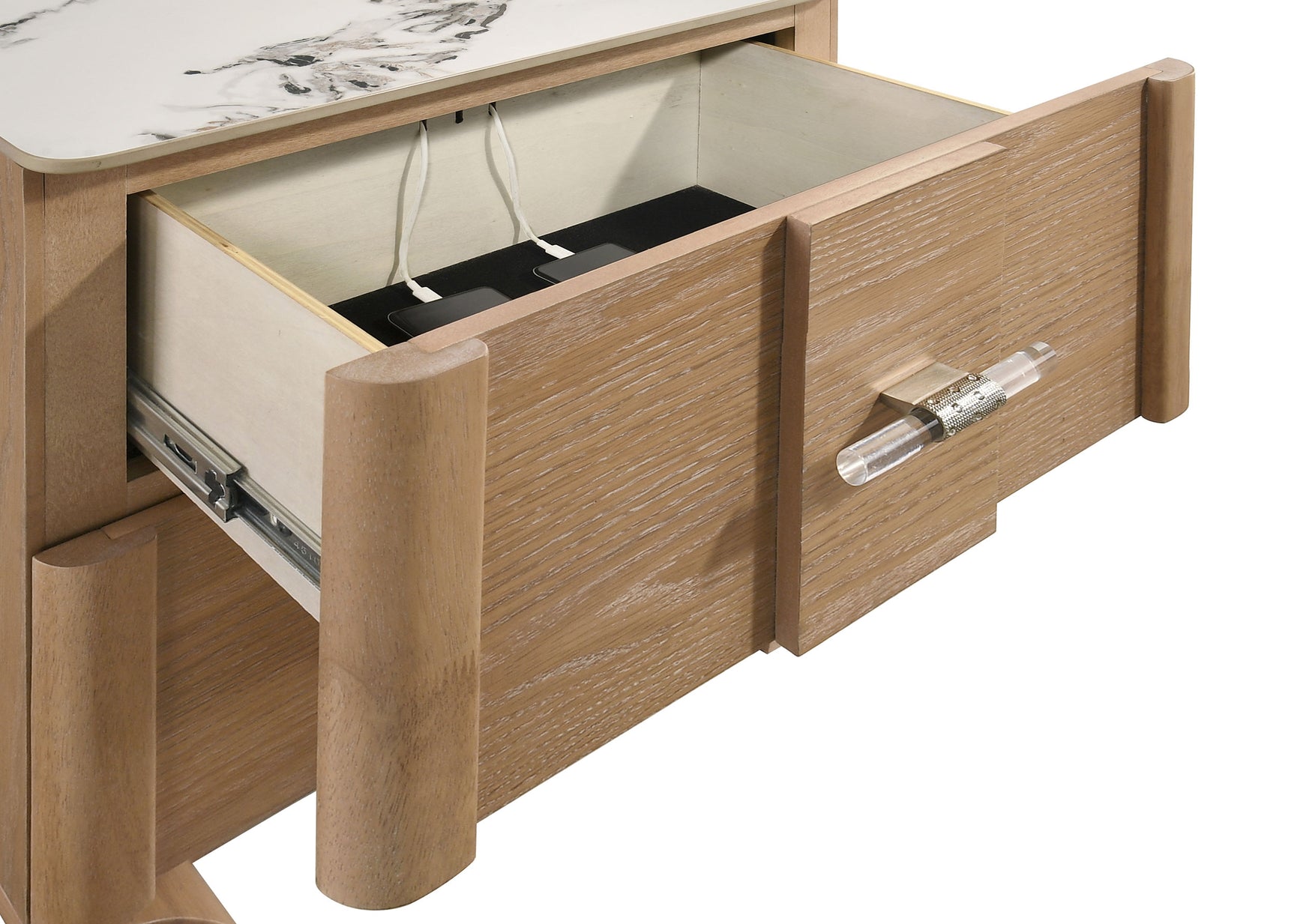 Leanne Light Oak 4-piece Queen Bedroom Set - Ornate Home