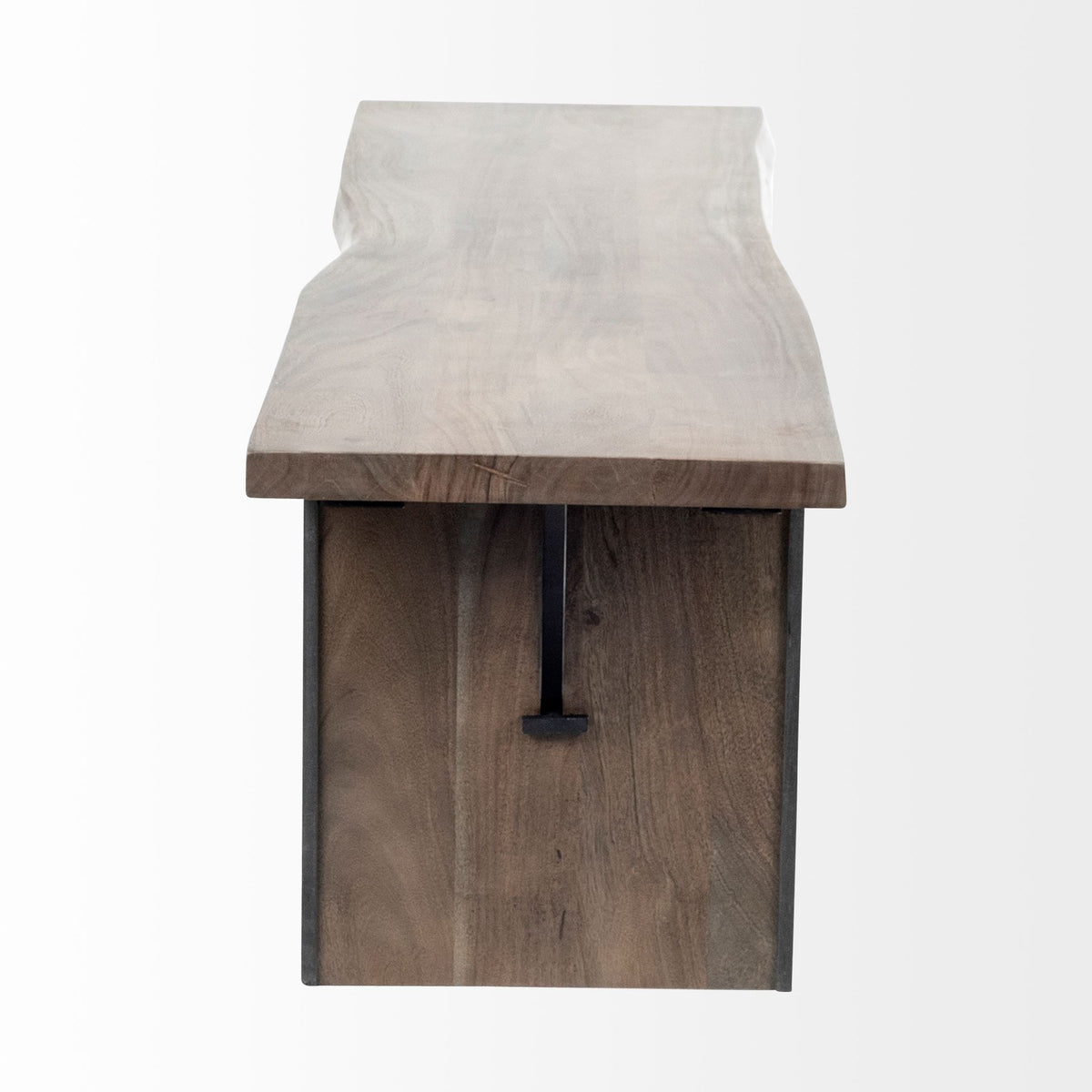 Ledger Brown Live-Edge Wooden Dining Bench - Ornate Home