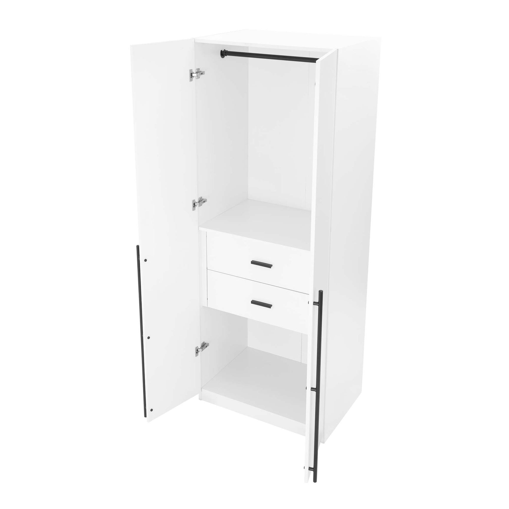 Lee 3-Piece Module Wardrobe Closet in White - Ornate Home