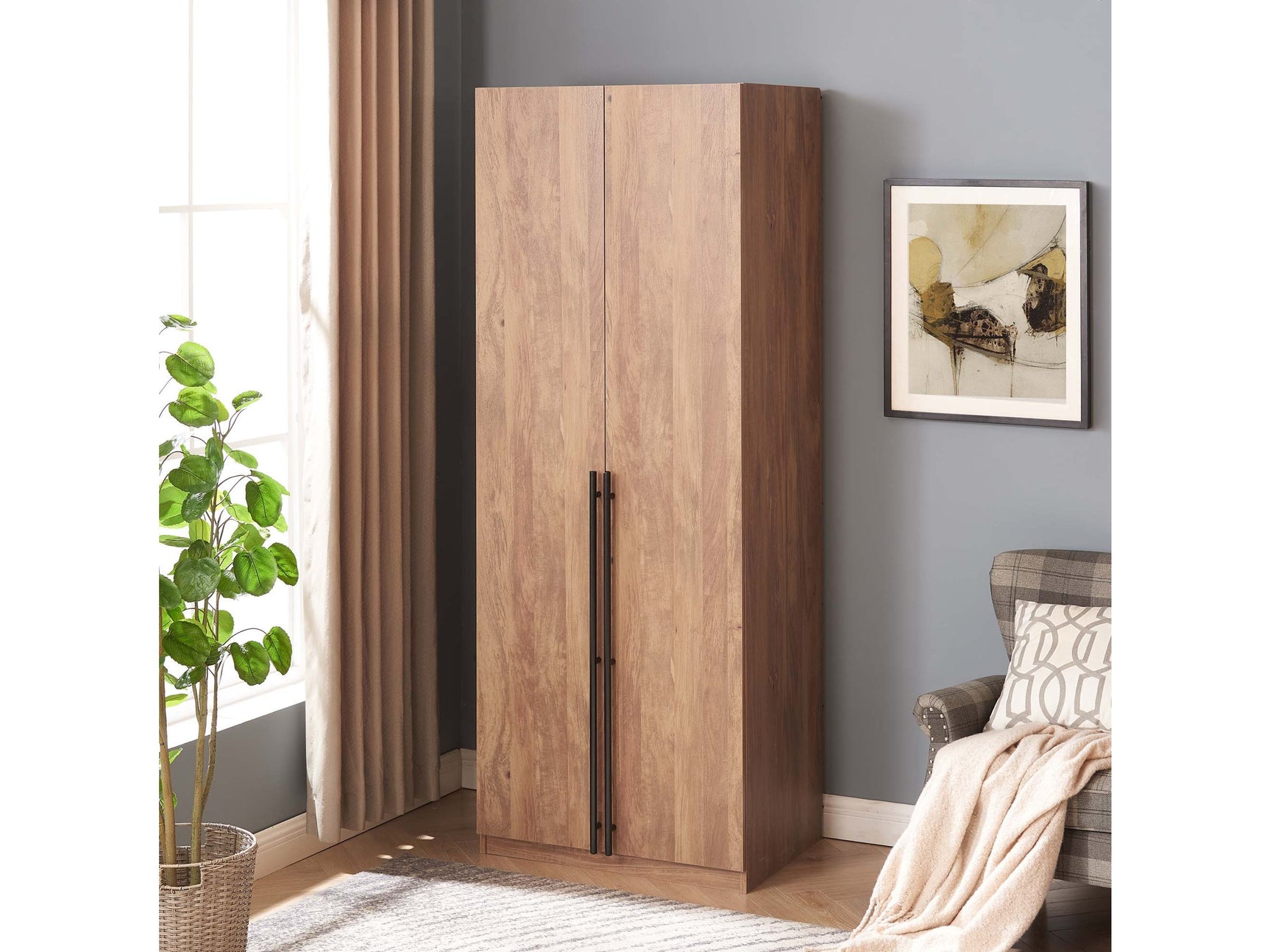 Lee Wardrobe Closet 1.0 in Golden Brown - Ornate Home