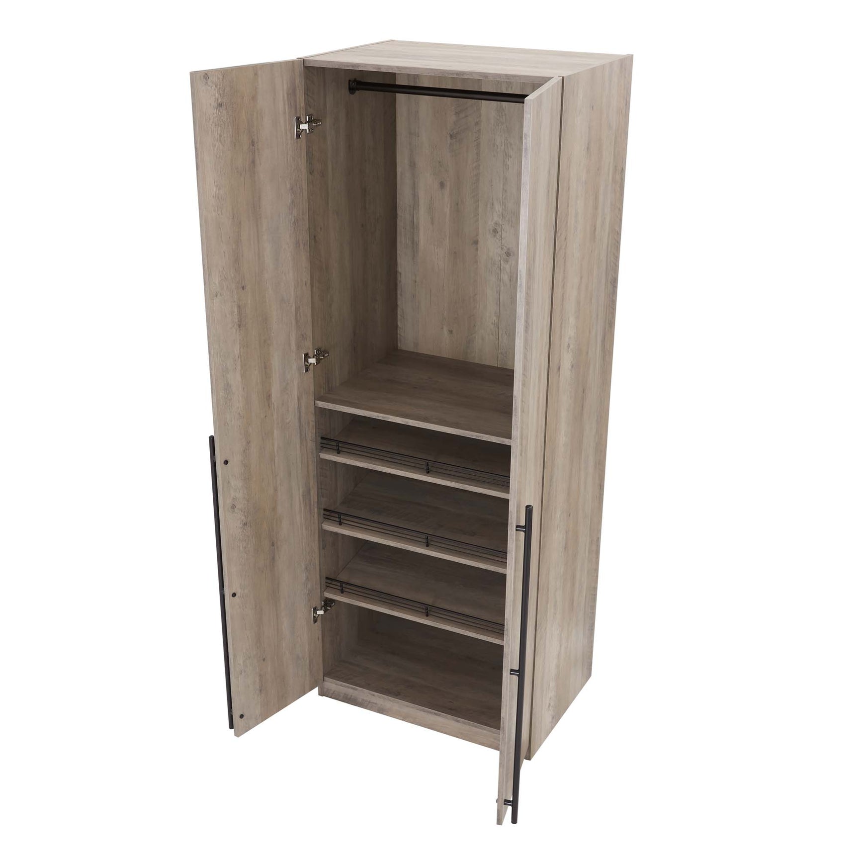 Lee Wardrobe Closet 3.0 in Rustic Grey - Ornate Home