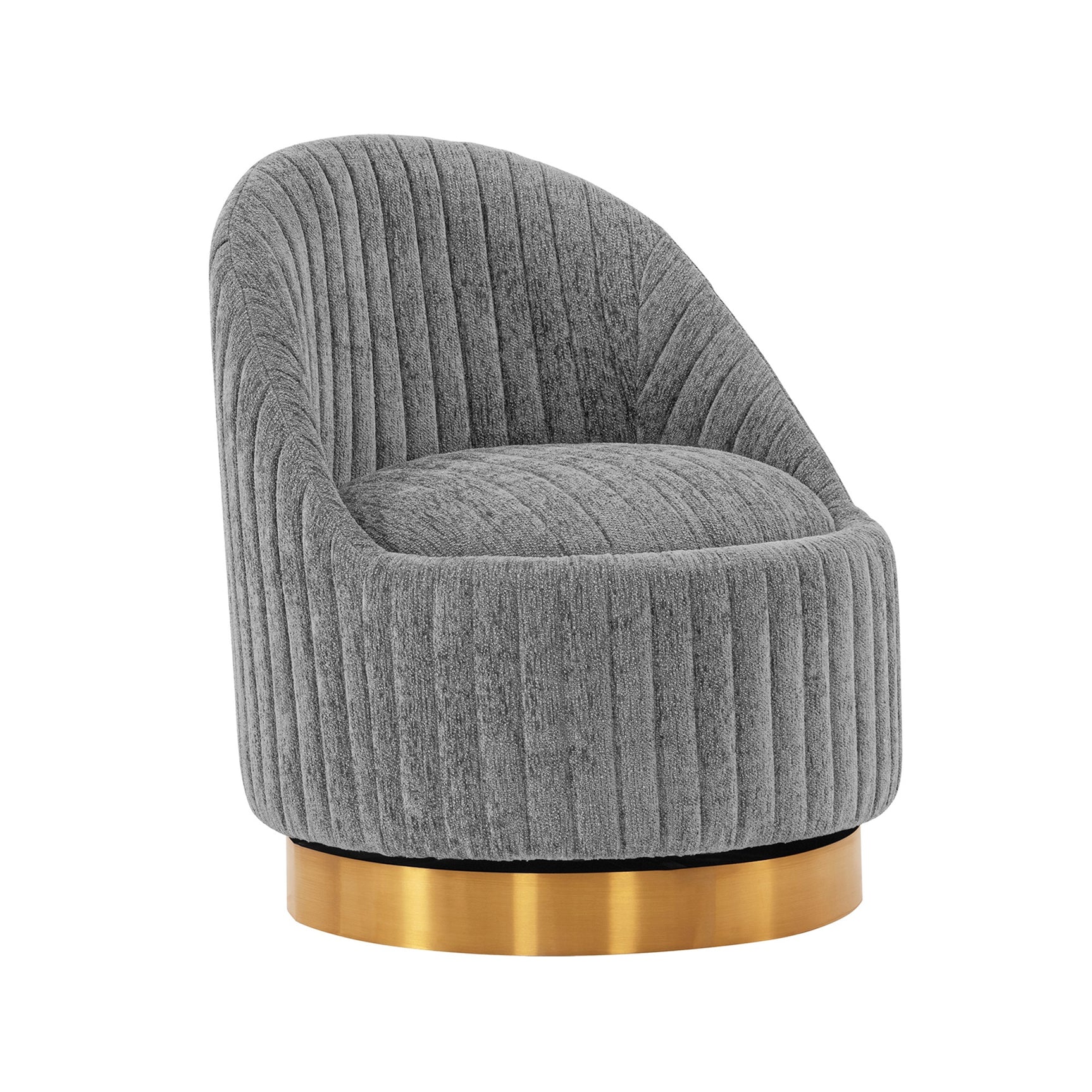 Leela Swivel Accent Chair in Grey - Ornate Home