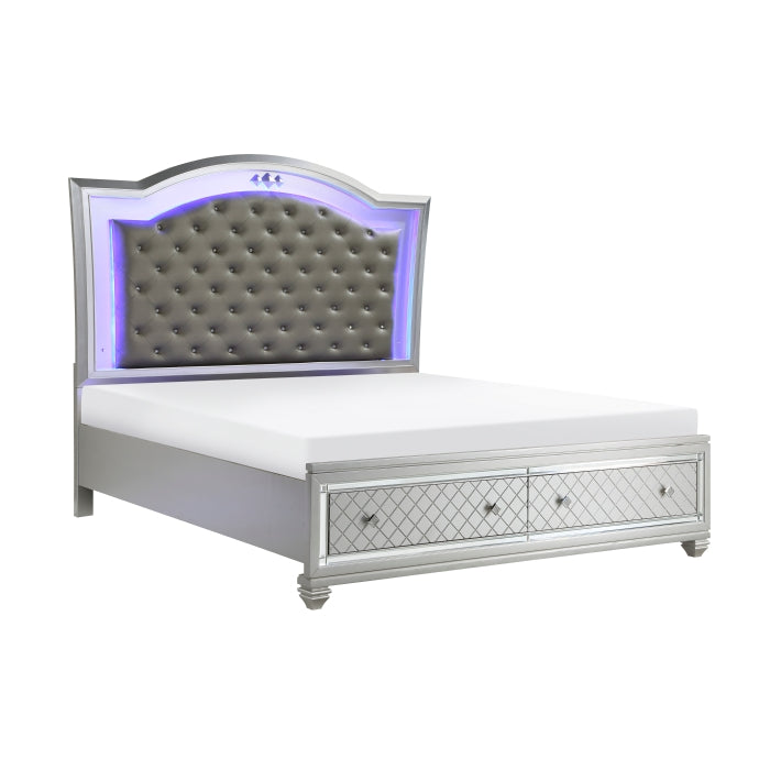 Leesa Silver California King Platform Bed - Ornate Home