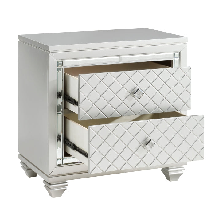 Leesa Silver Nightstand - Ornate Home