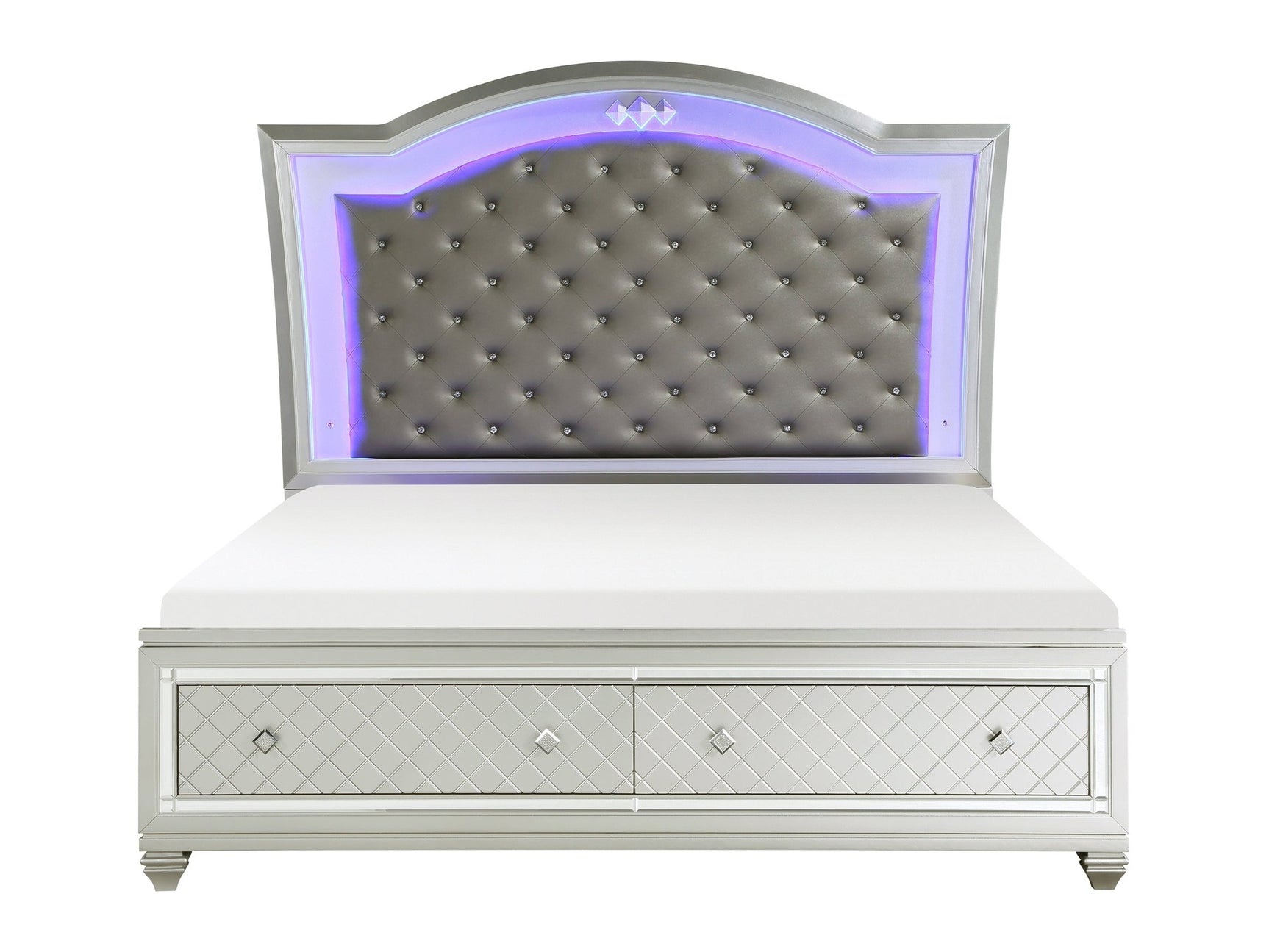 Leesa Silver Queen Platform Bed - Ornate Home