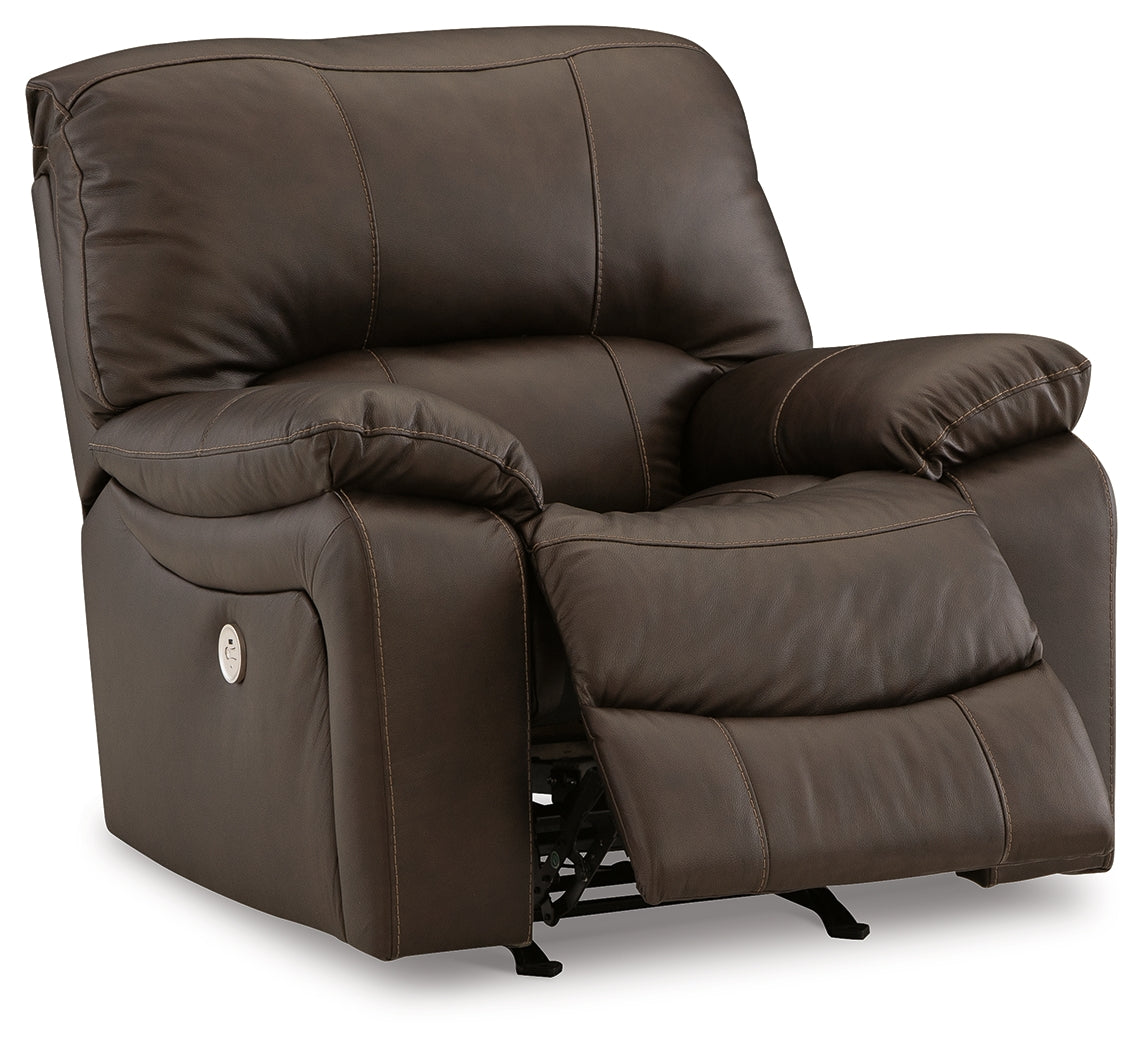 Leesworth Dark Brown Power Recliner (Online Special Price) - Ornate Home
