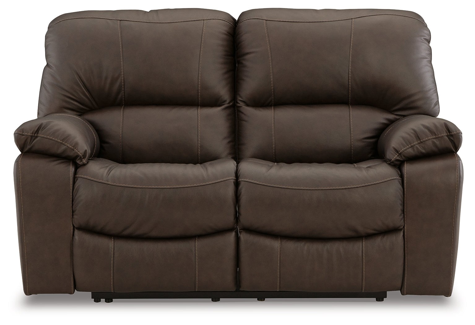 Leesworth Dark Brown Power Reclining Loveseat - Ornate Home