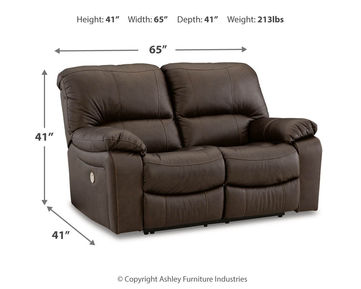 Leesworth Dark Brown Power Reclining Sofa, Loveseat and Recliner (Online Special Price) - Ornate Home