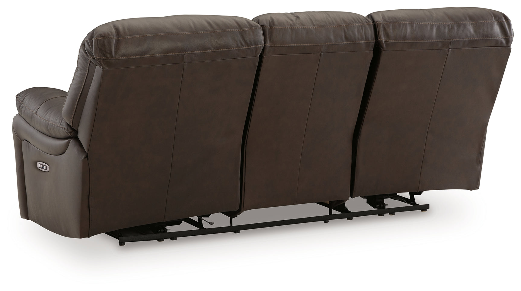 Leesworth Dark Brown Power Reclining Sofa, Loveseat and Recliner - Ornate Home