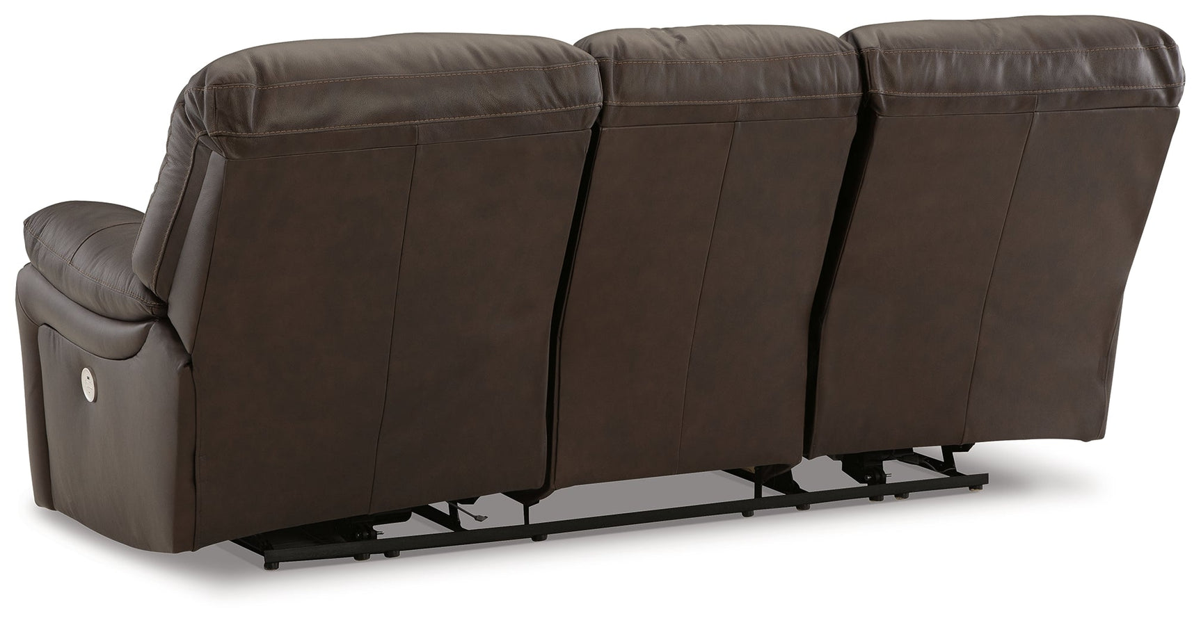 Leesworth Dark Brown Power Reclining Sofa - Ornate Home