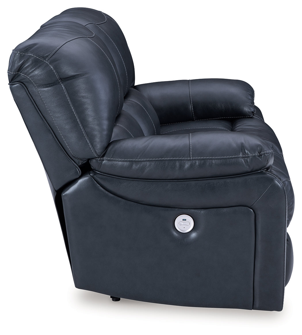 Leesworth Ocean Power Reclining Loveseat (Online Special Price) - Ornate Home