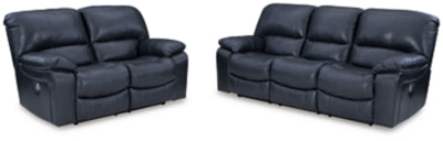 Leesworth Ocean Power Reclining Sofa and Loveseat - Ornate Home